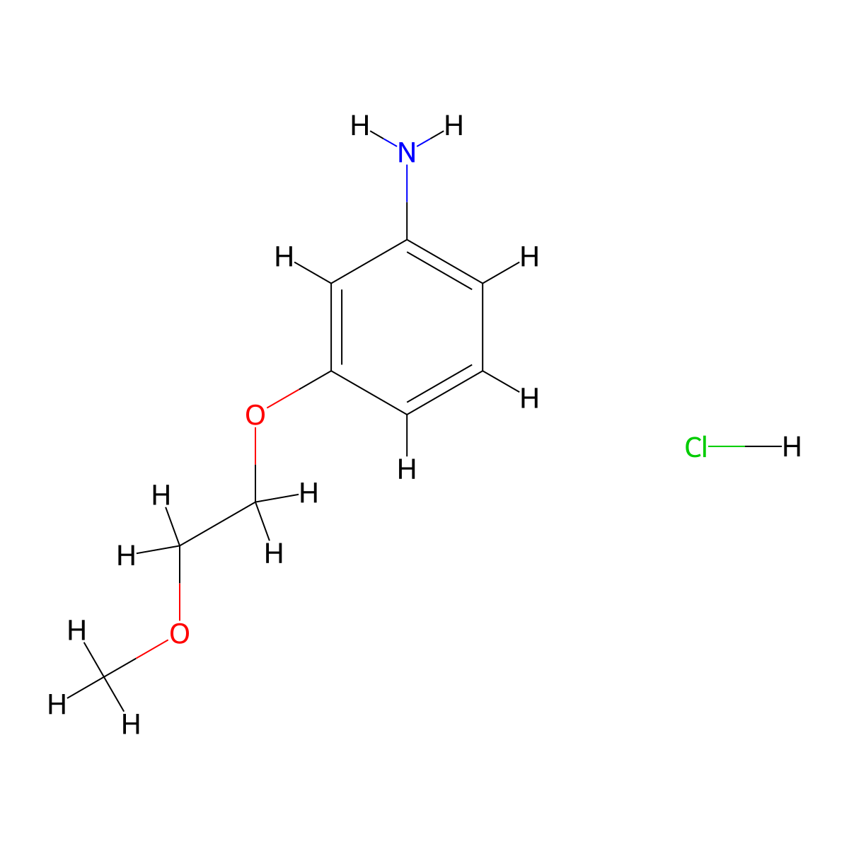 [3-(2-Methoxyethoxy)phenyl]amine hydrochloride molecular structure, CAS 131770-50-8