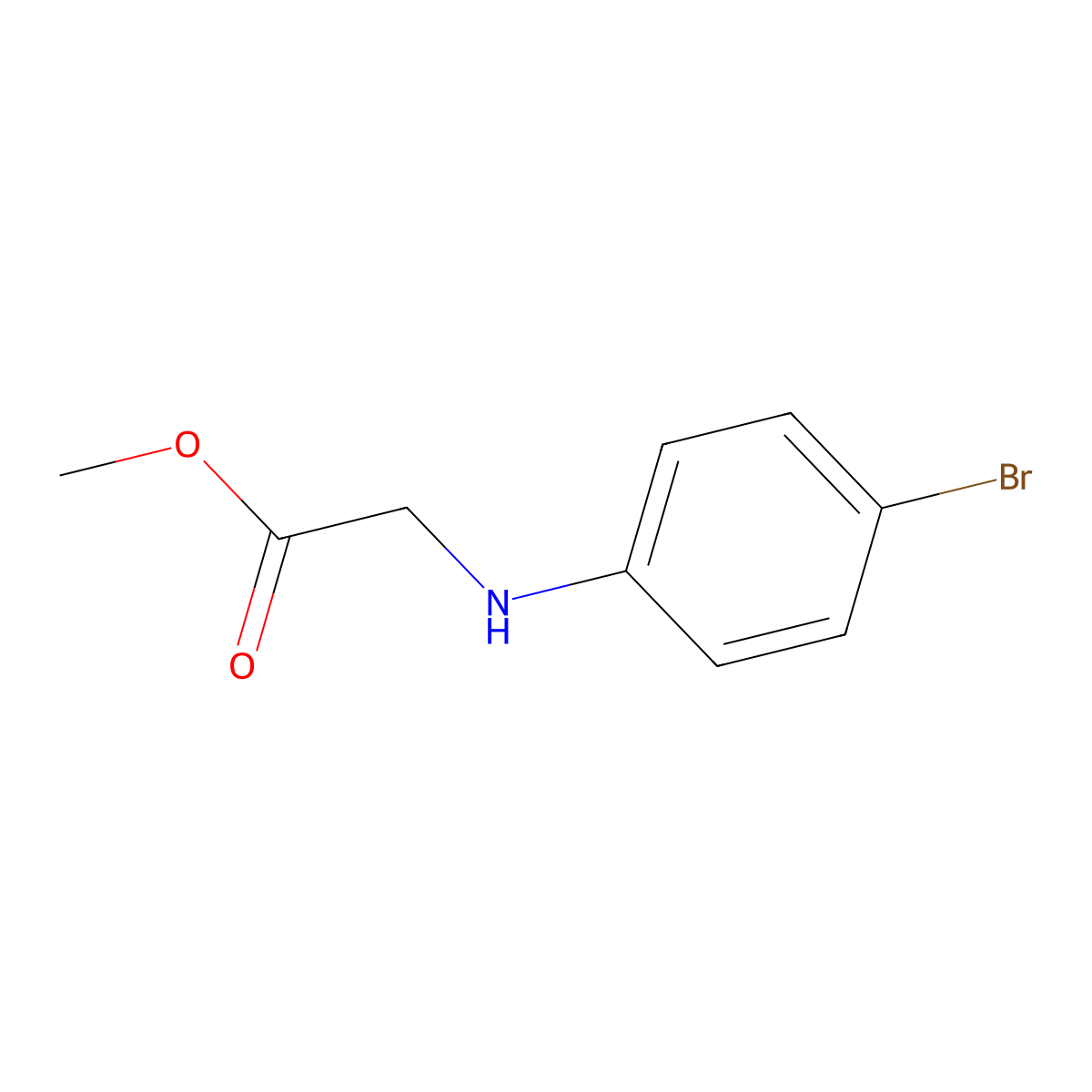 methyl N-(4-bromophenyl)glycinate molecular structure, CAS 131770-56-4