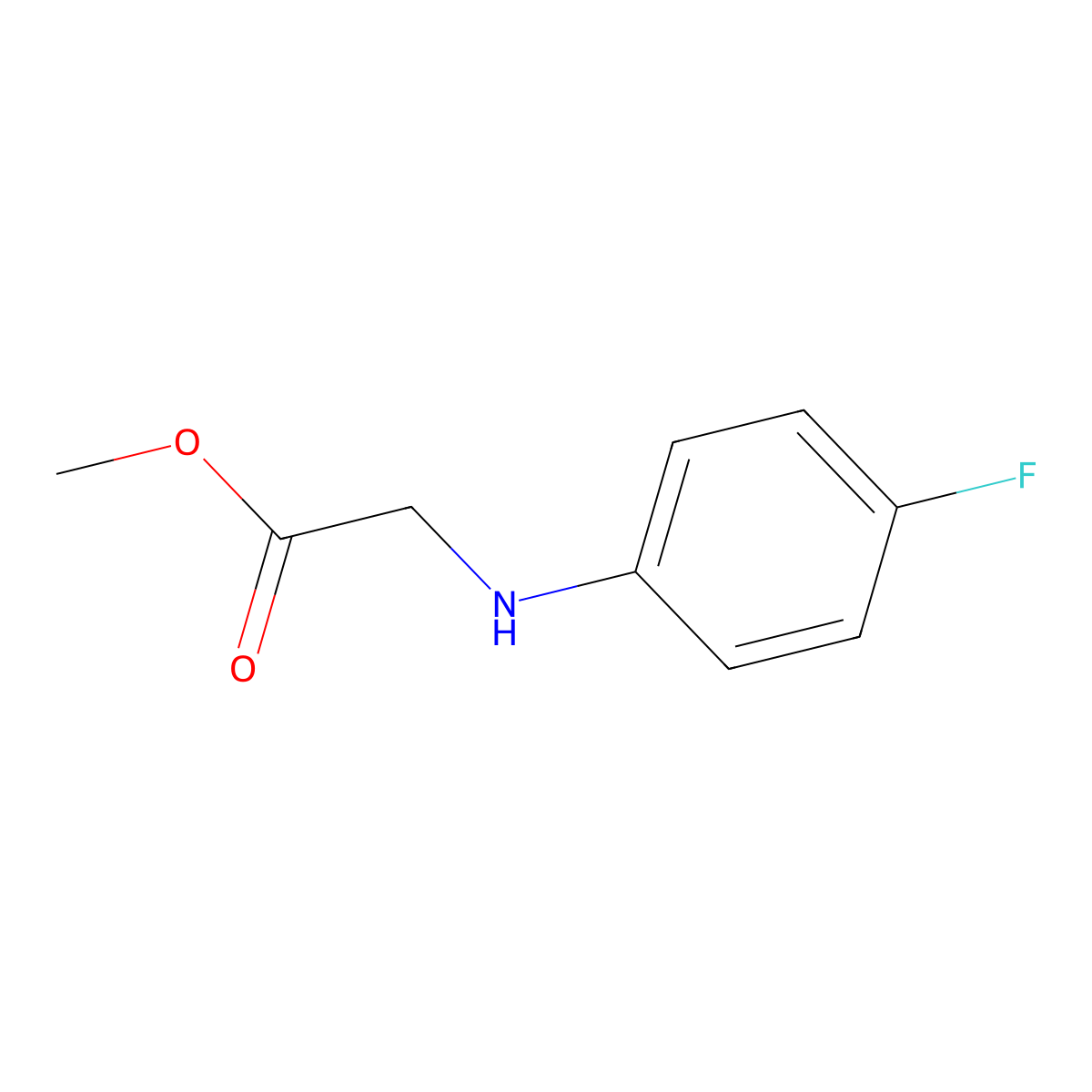 Methyl 2-[(4-fluorophenyl)amino]acetate molecular structure, CAS 131770-97-3