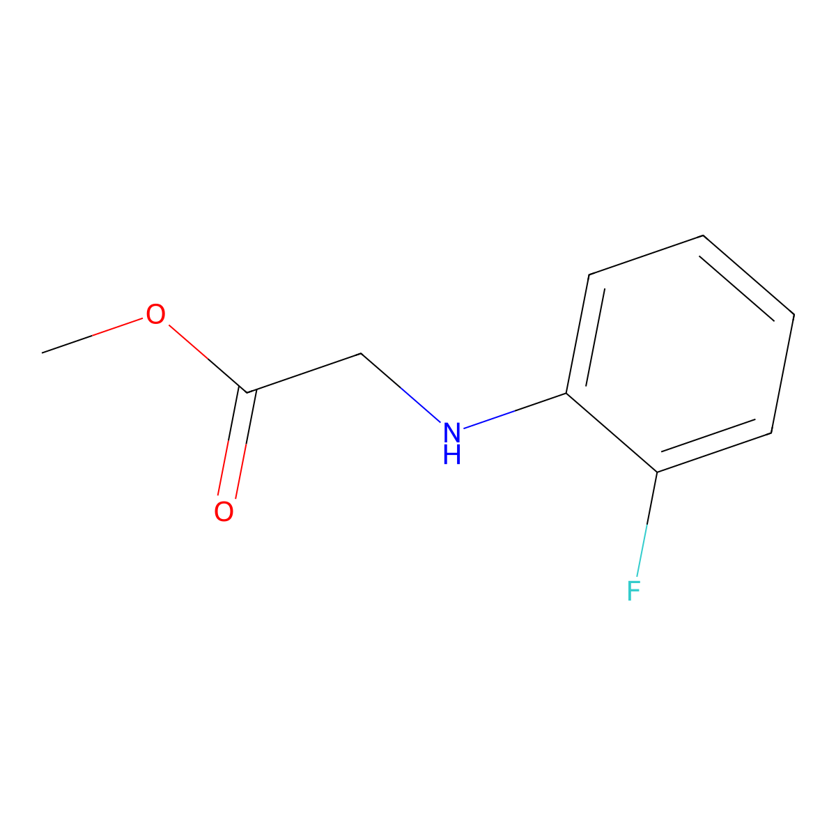 Glycine, N-(2-fluorophenyl)-, methyl ester molecular structure, CAS 131770-98-4