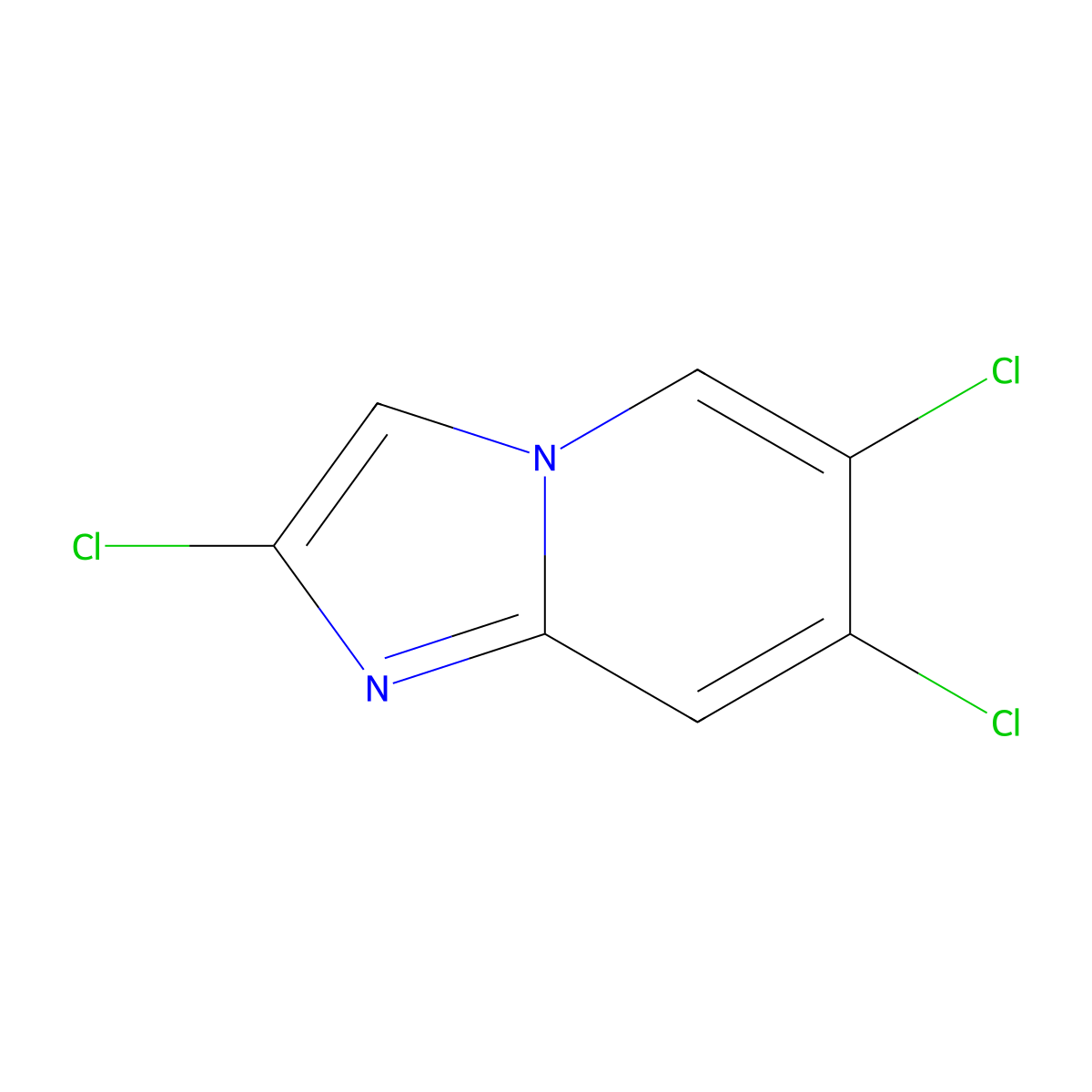 2,6,7-Trichloroimidazo[1,2-A]pyridine molecular structure, CAS 131773-47-2