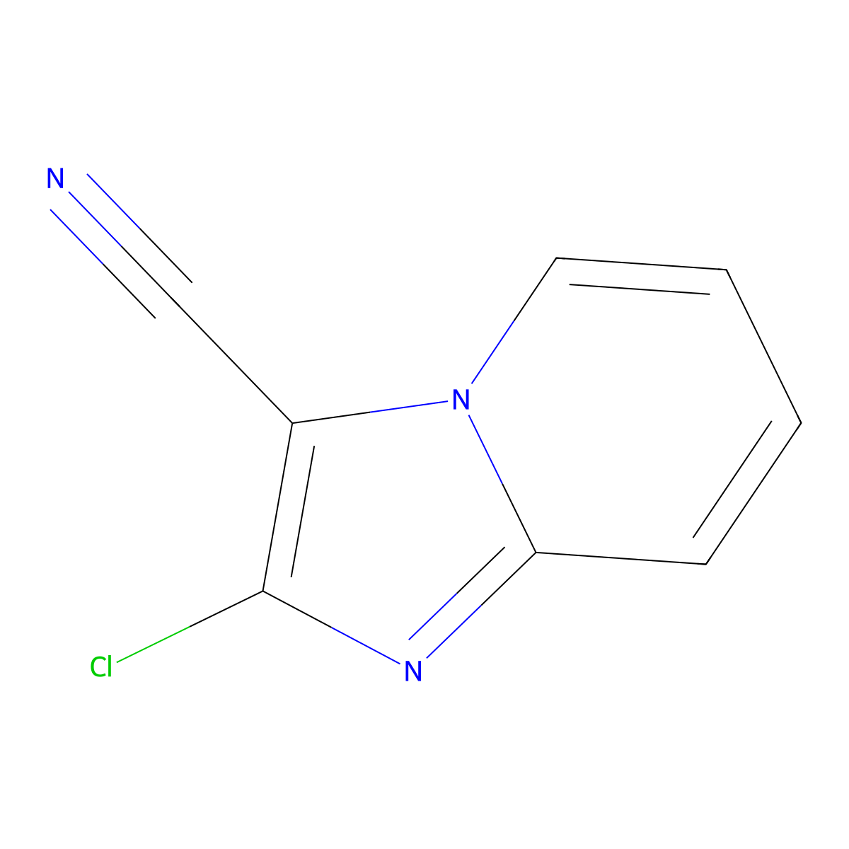 2-Chloroimidazo[1,2-a]pyridine-3-carbonitrile molecular structure, CAS 131773-48-3