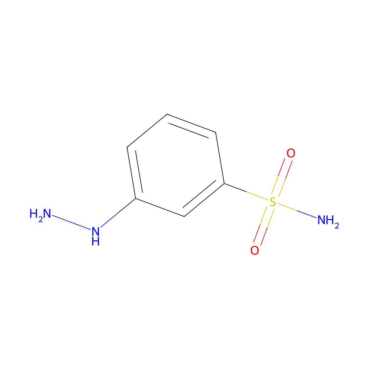 3-Hydrazinylbenzenesulfonamide molecular structure, CAS 131774-72-6