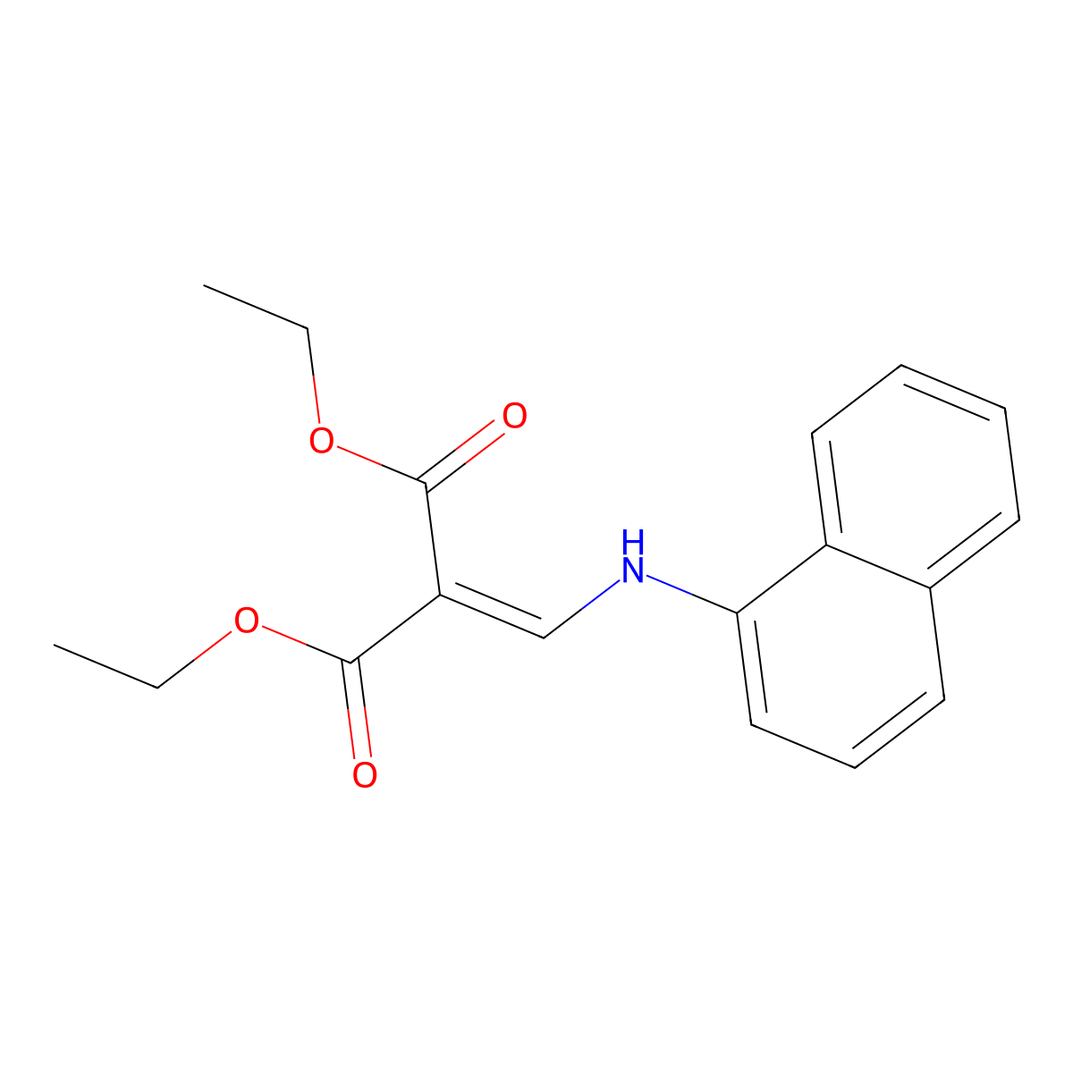 Diethyl 2-((1-naphthylamino)methylene)malonate molecular structure, CAS 131775-94-5