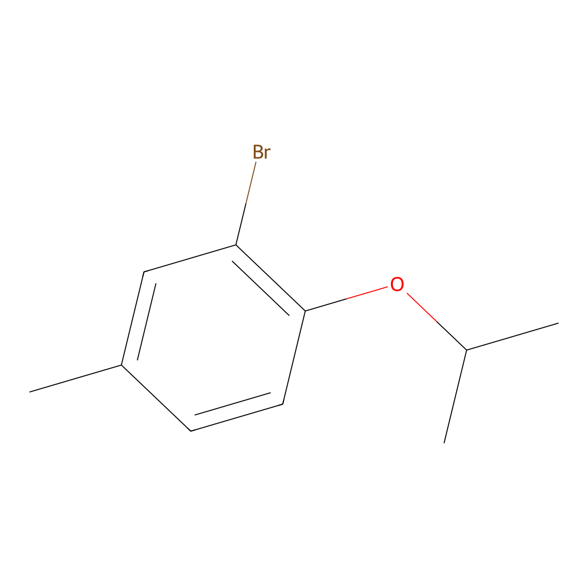 2-Bromo-4-methyl-1-(propan-2-yloxy)benzene molecular structure, CAS 13178-89-7