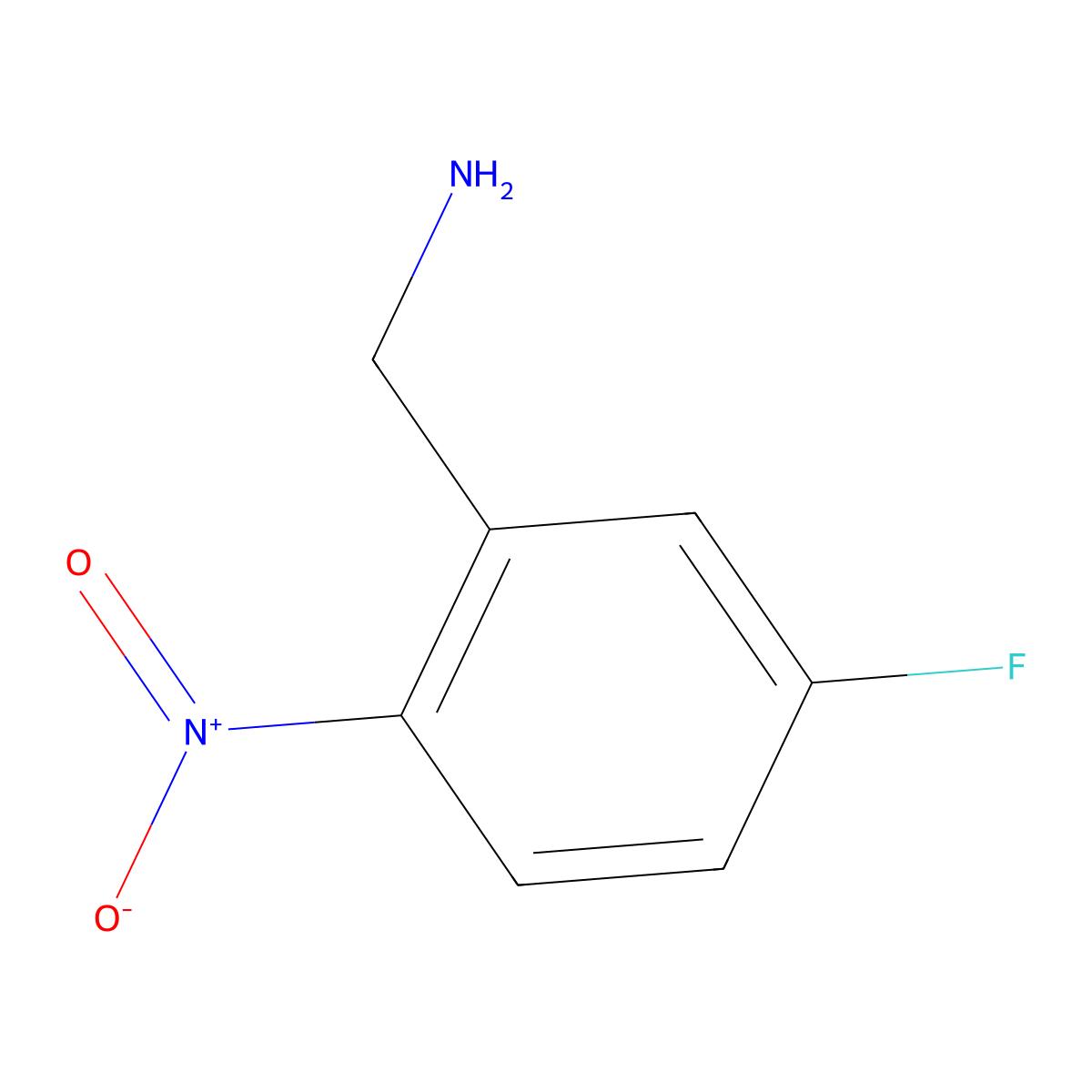 (5-Fluoro-2-nitrophenyl)methanamine molecular structure, CAS 131780-92-2