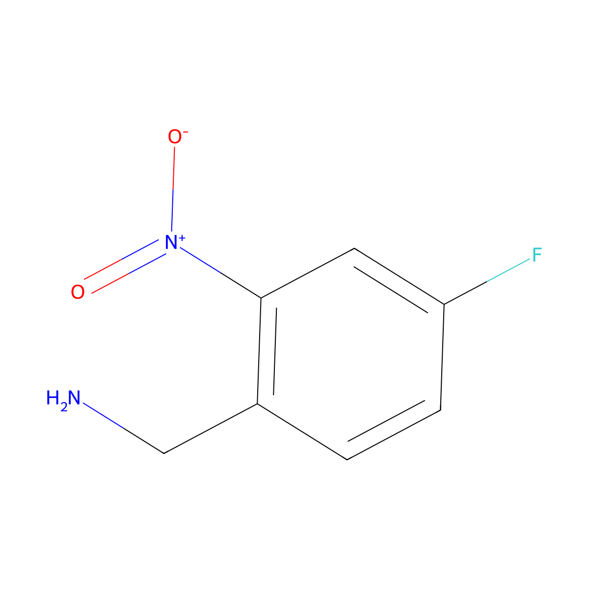 (4-Fluoro-2-nitrophenyl)methanamine molecular structure, CAS 131780-97-7