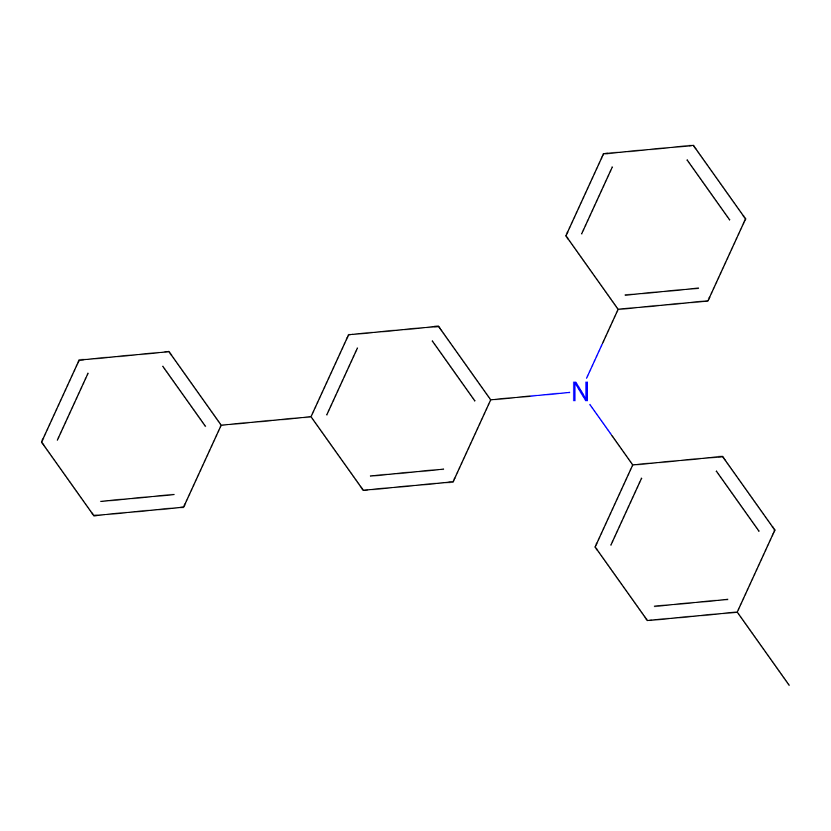 [1,1'-Biphenyl]-4-amine, N-(4-methylphenyl)-N-phenyl- molecular structure, CAS 131783-25-0