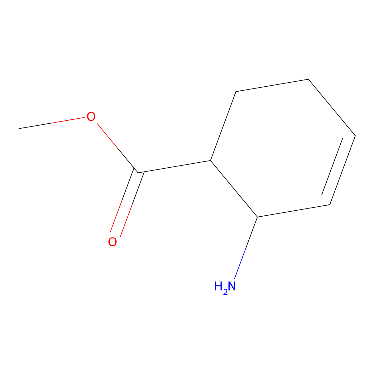 Methyl 2-aminocyclohex-3-ene-1-carboxylate molecular structure, CAS 131783-56-7