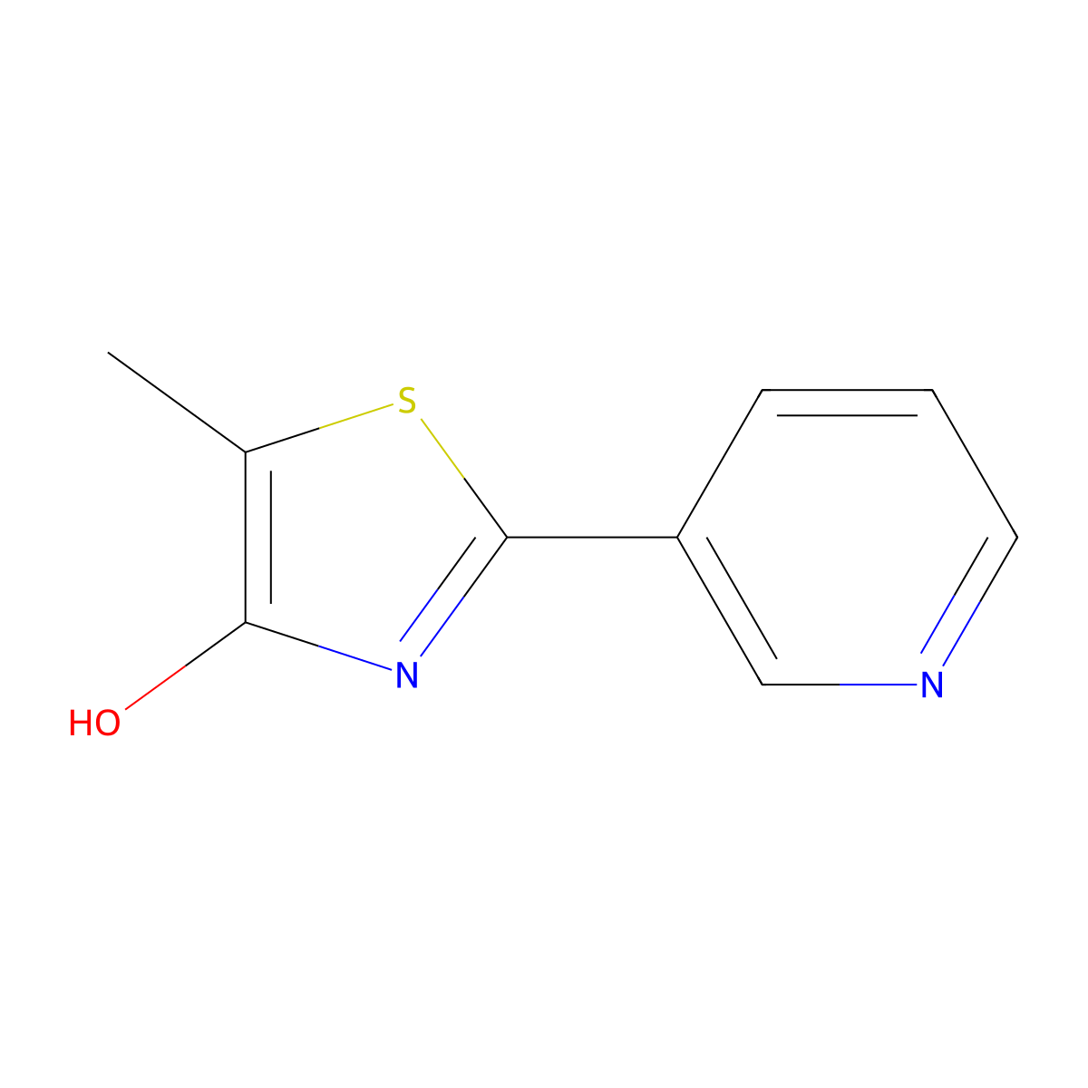 5-Methyl-2-(pyridin-3-yl)thiazol-4-ol molecular structure, CAS 131786-48-6