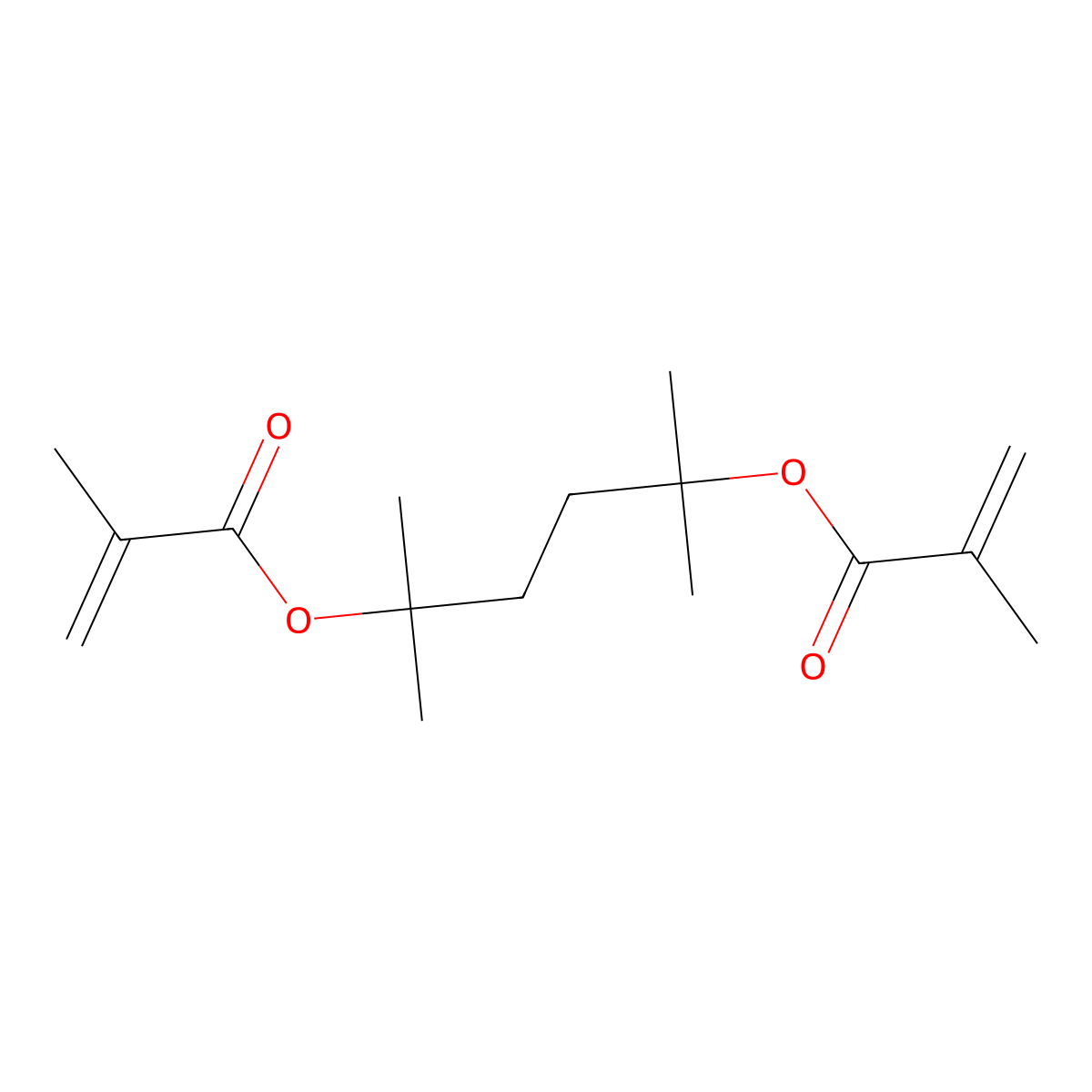 2,5-Dimethylhexane-2,5-diyl bis(2-methylacrylate) molecular structure, CAS 131787-39-8