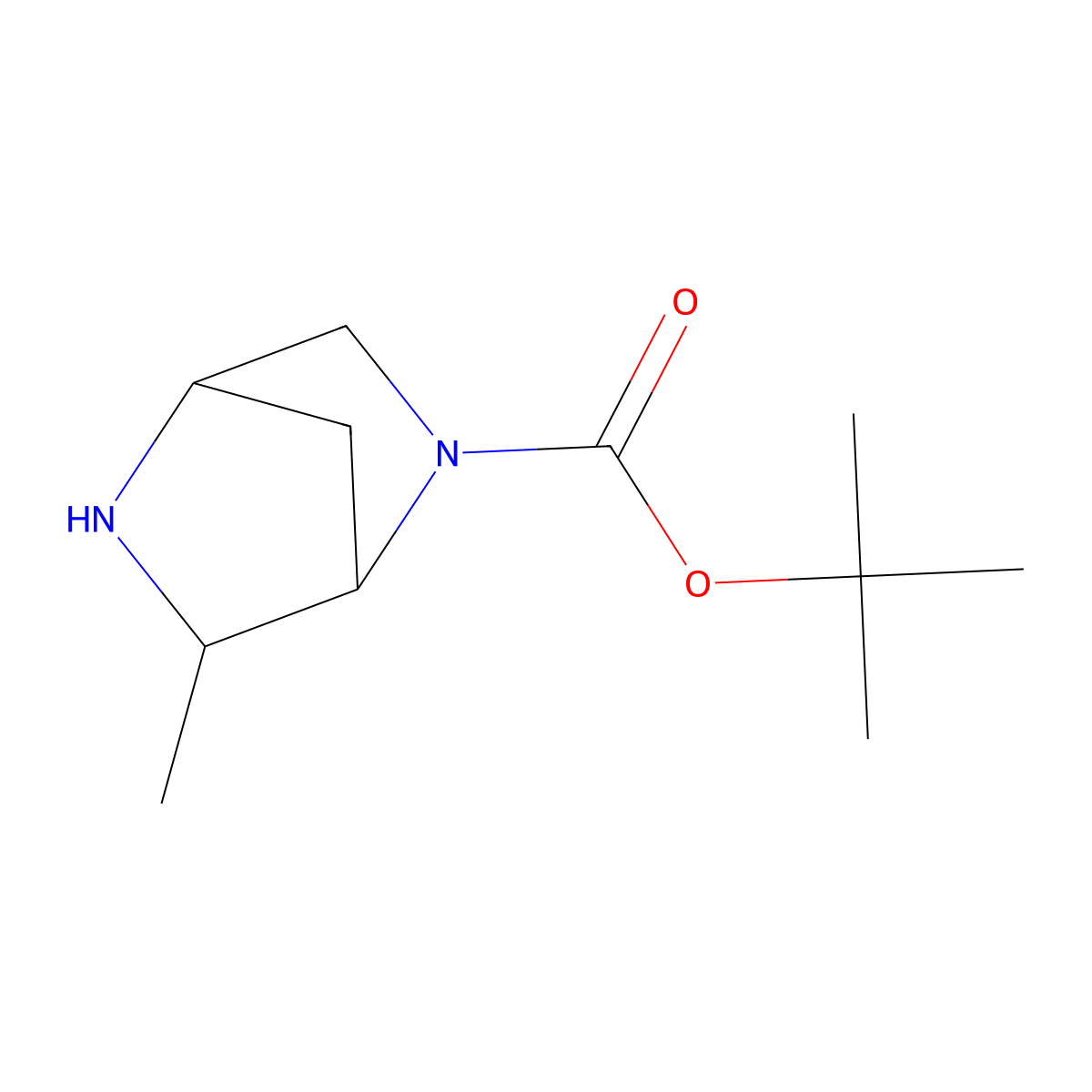 tert-butyl (1R,4R,6R)-6-methyl-2,5-diazabicyclo[2.2.1]heptane-2-carboxylate molecular structure, CAS 1317984-93-2