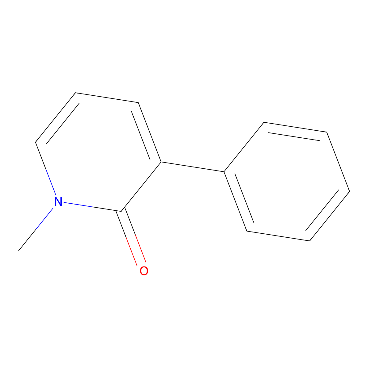 1-Methyl-3-phenylpyridin-2-one molecular structure, CAS 13180-21-7