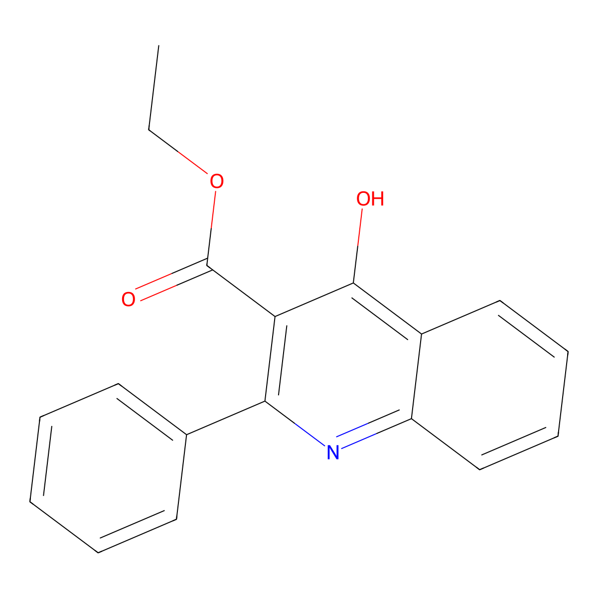 ethyl 4-oxo-2-phenyl-1H-quinoline-3-carboxylate molecular structure, CAS 13180-36-4