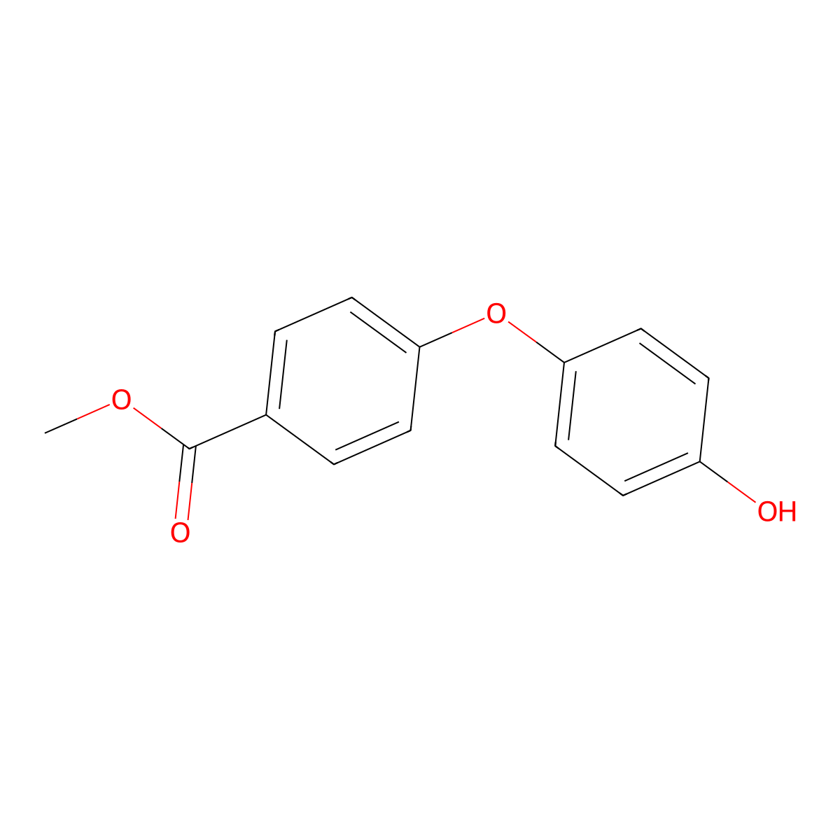 4-(4-Hydroxyphenoxy)benzoic acid methyl ester molecular structure, CAS 131802-89-6
