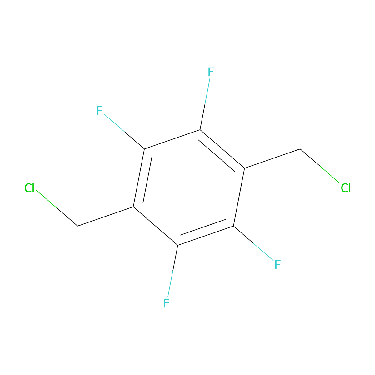 1,4-Bis(chloromethyl)-2,3,5,6-tetrafluorobenzene molecular structure, CAS 131803-37-7
