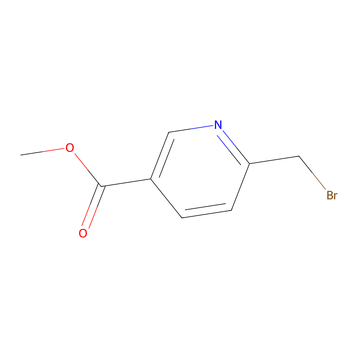 6-Bromomethyl-nicotinic acid methyl ester molecular structure, CAS 131803-48-0