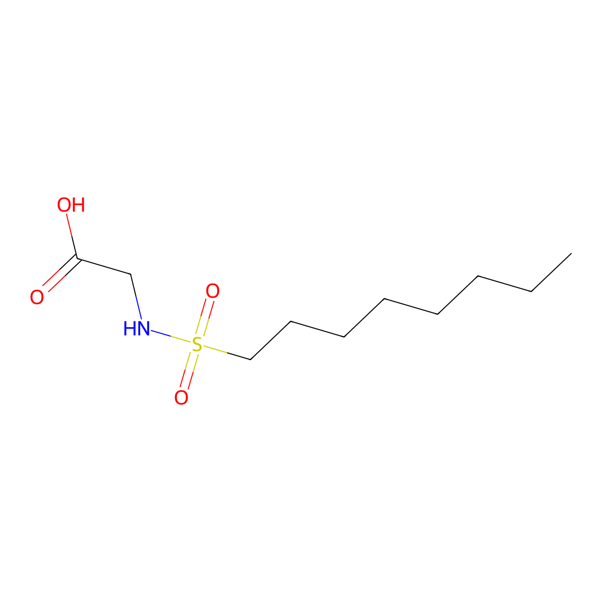 N-(Octylsulfonyl)glycine molecular structure, CAS 131803-56-0