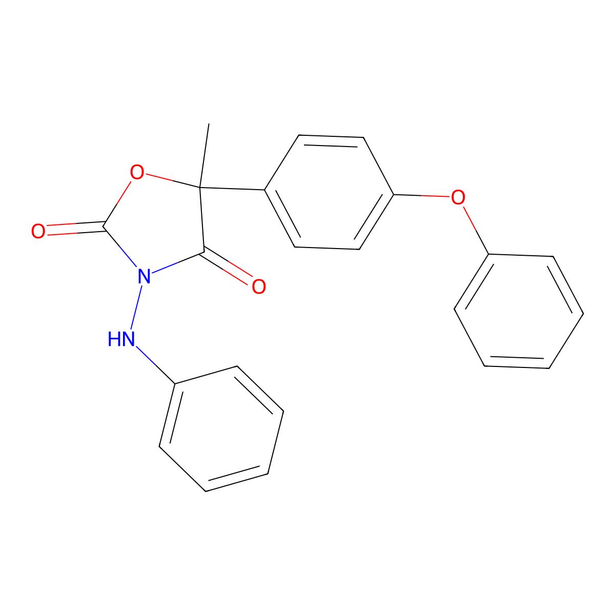 Famoxadone molecular structure, CAS 131807-57-3
