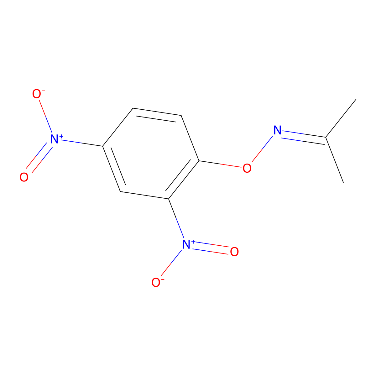 N-(2,4-Dinitrophenoxy)propan-2-imine molecular structure, CAS 13181-10-7