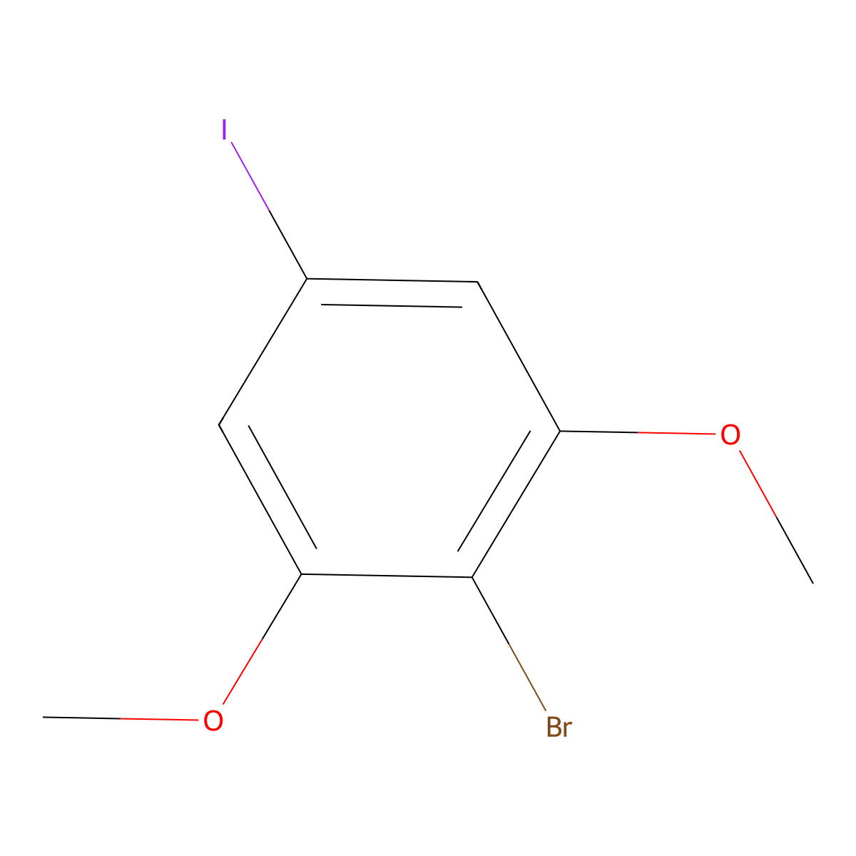 2-Bromo-5-iodo-1,3-dimethoxybenzene molecular structure, CAS 1318133-20-8