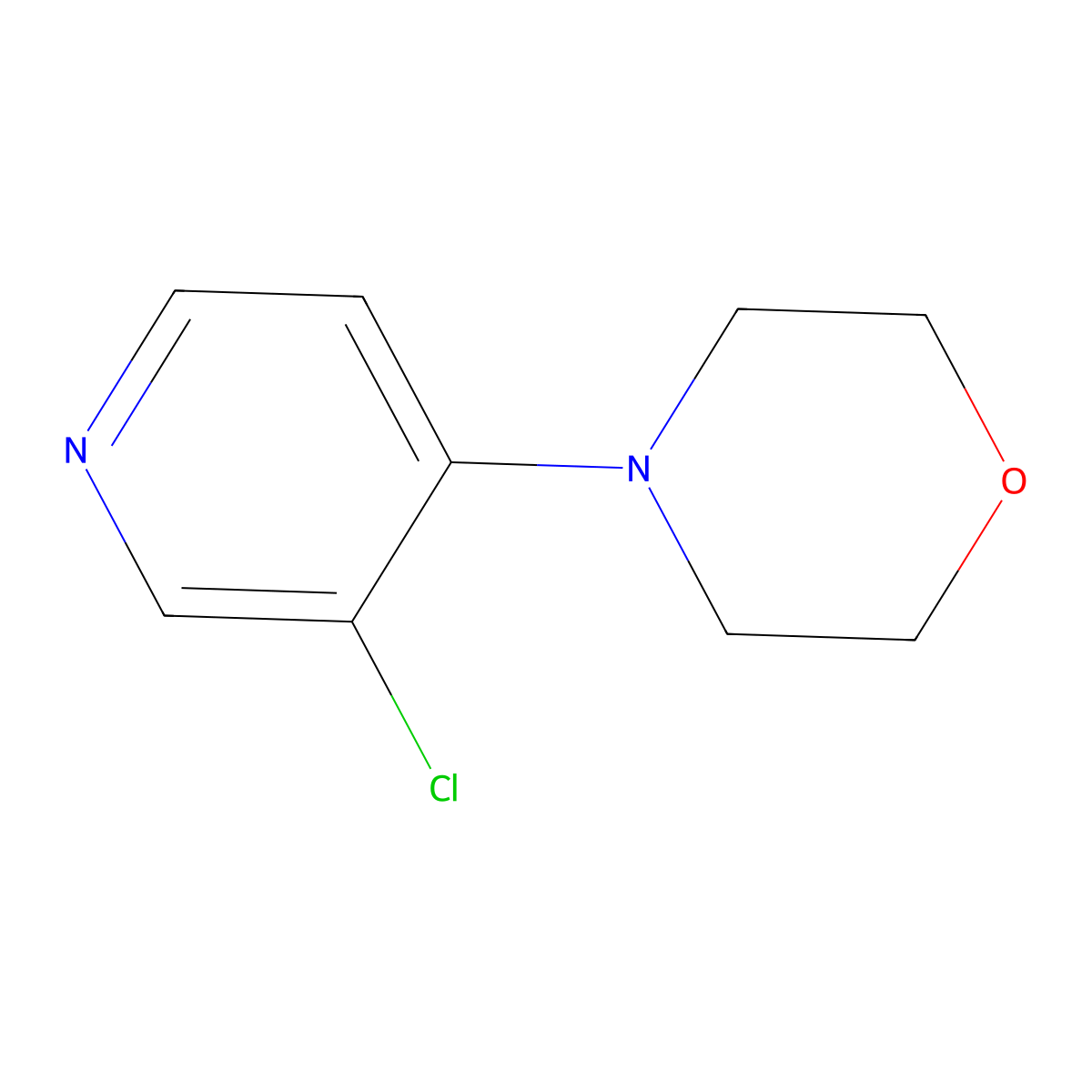 4-(3-Chloropyridin-4-yl)morpholine molecular structure, CAS 131814-31-8