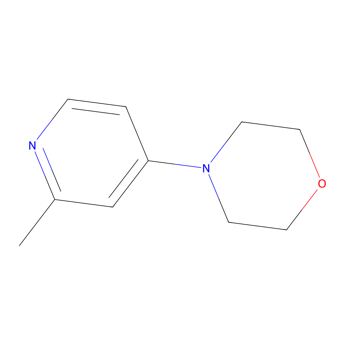 4-(2-Methylpyridin-4-yl)morpholine molecular structure, CAS 131814-33-0