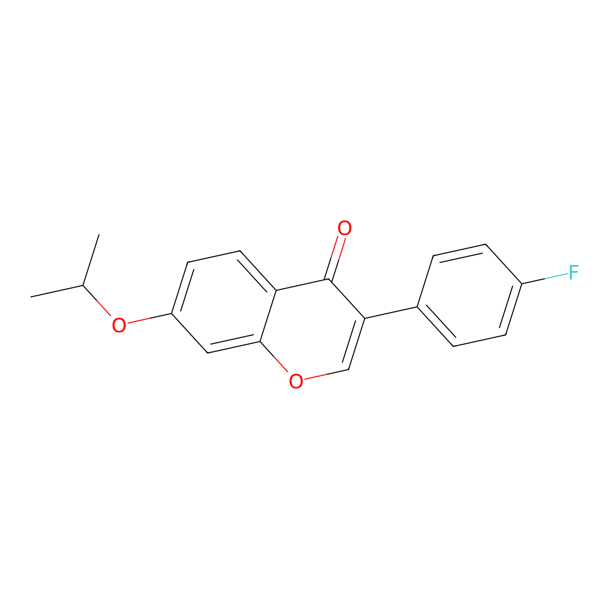 4'-Fluoro-7-(1-methylethoxy)isoflavone molecular structure, CAS 131814-58-9