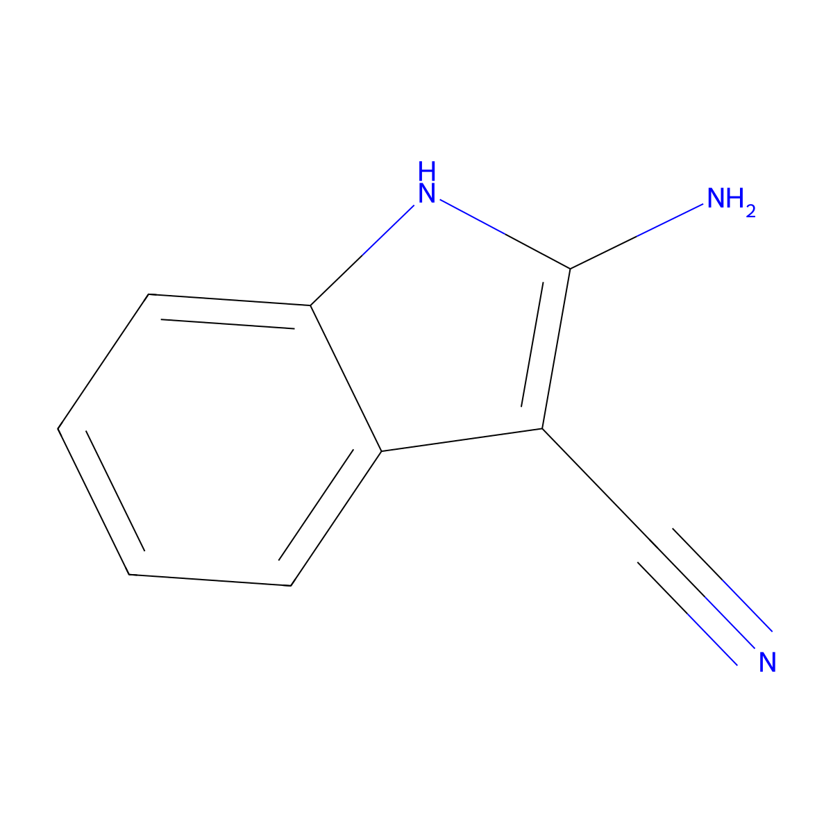 2-amino-1H-indole-3-carbonitrile molecular structure, CAS 131816-47-2