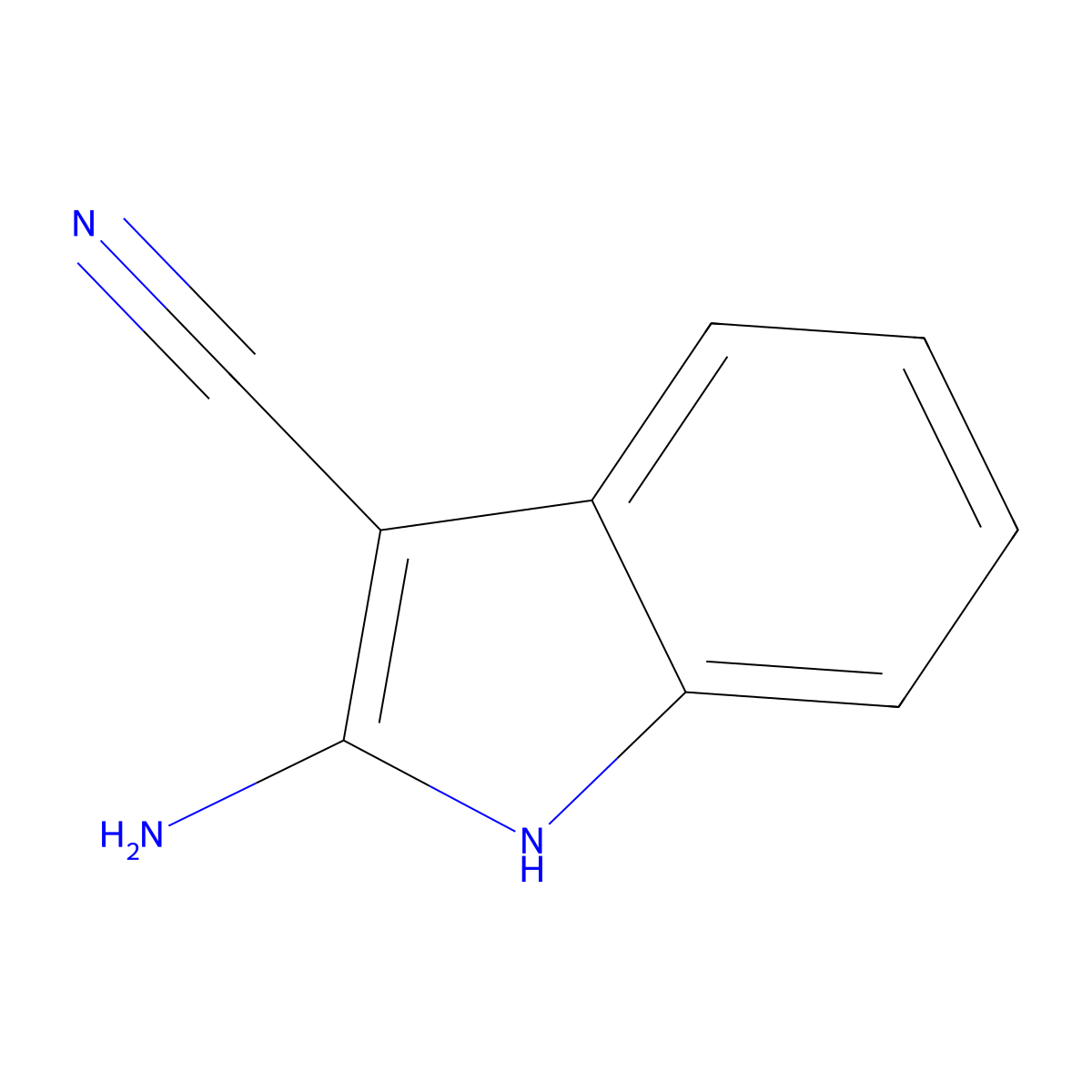 2-amino-1H-indole-3-carbonitrile molecular structure, CAS 131816-47-2