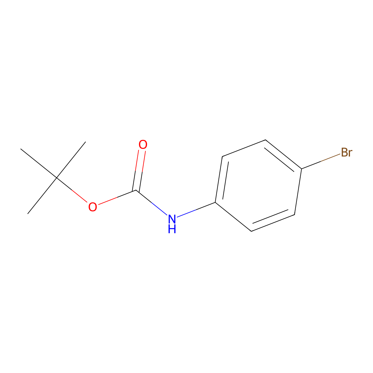 4-Bromoaniline, N-BOC protected molecular structure, CAS 131818-17-2