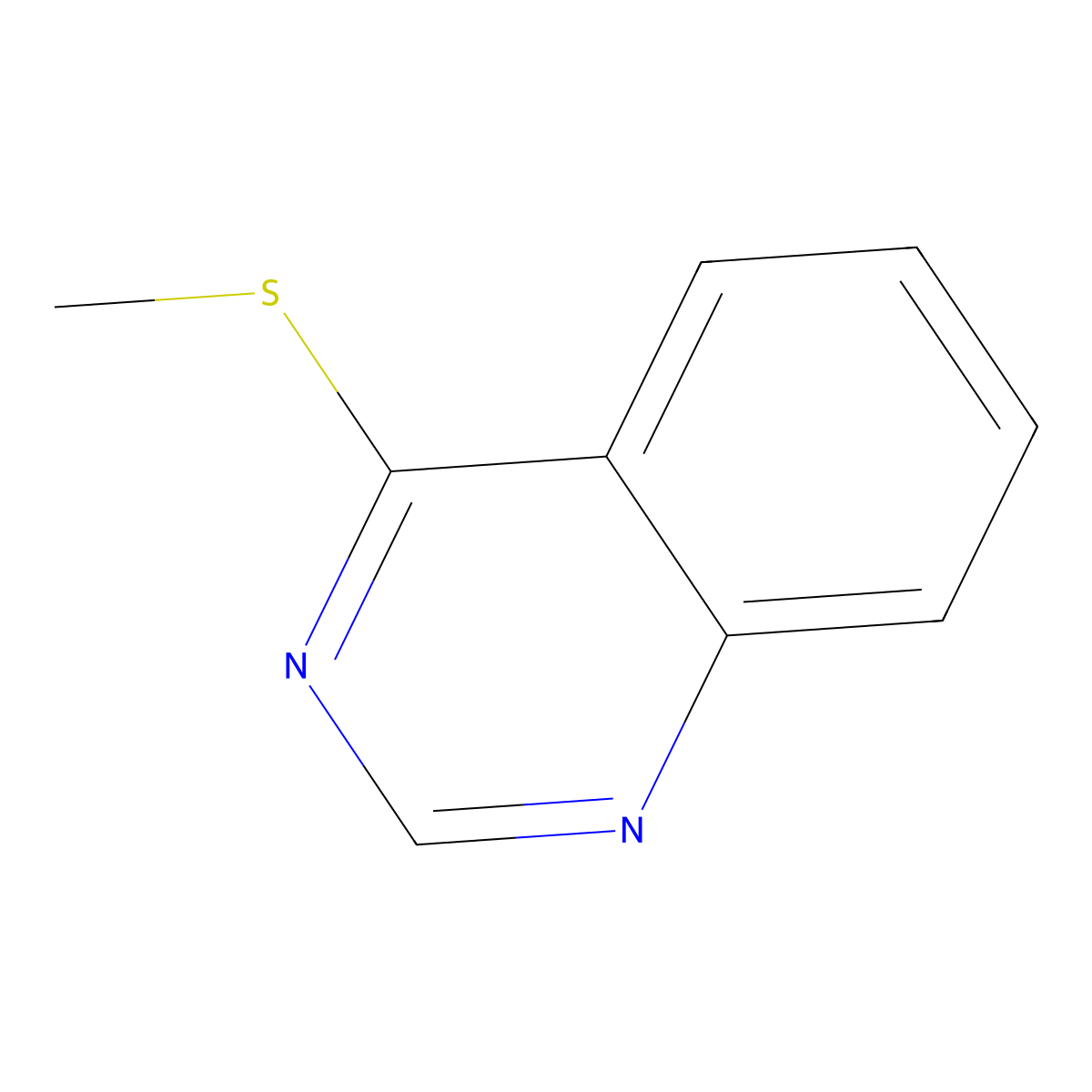 4-Methylthioquinazoline molecular structure, CAS 13182-59-7