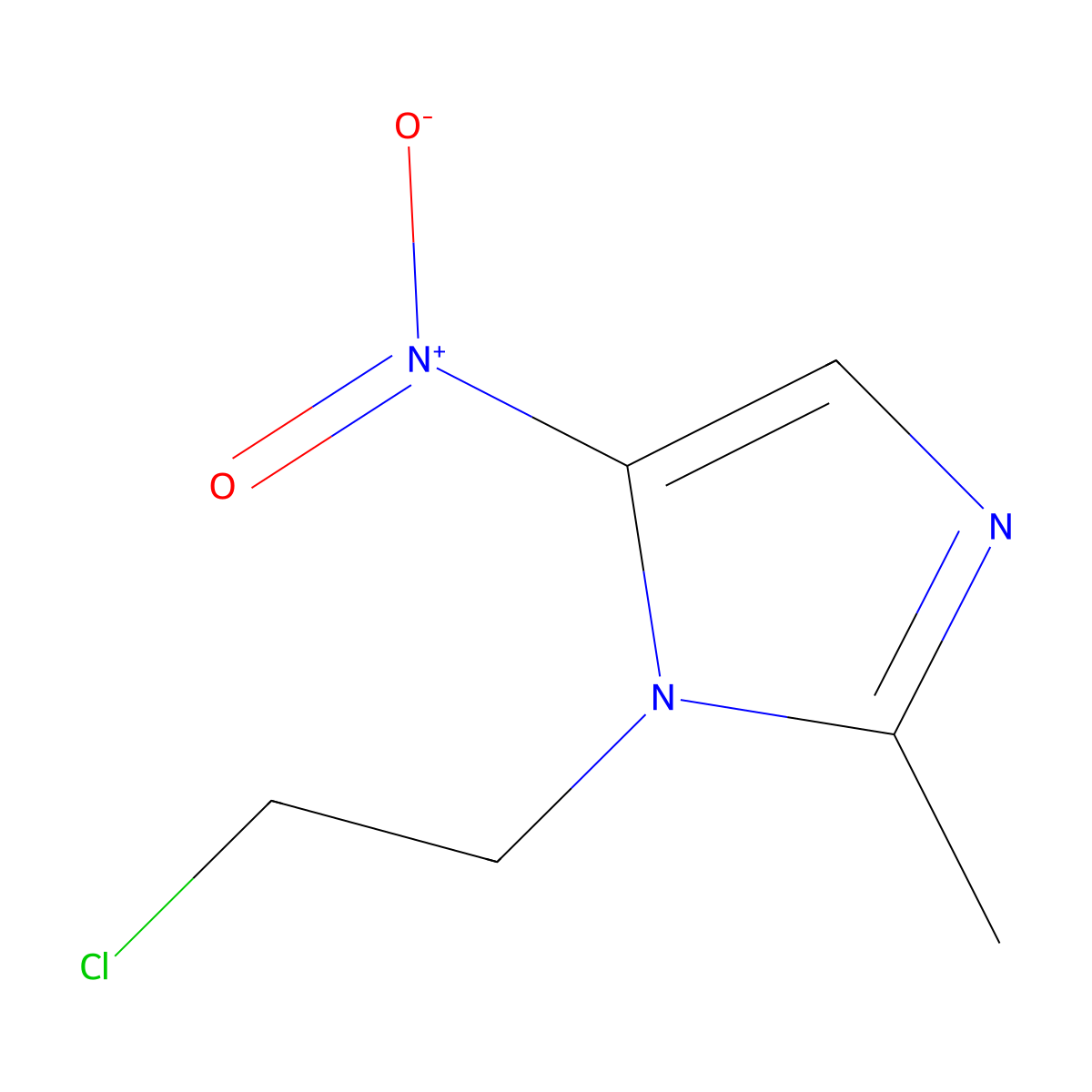 1-(2-Chloroethyl)-2-methyl-5-nitroimidazole molecular structure, CAS 13182-81-5