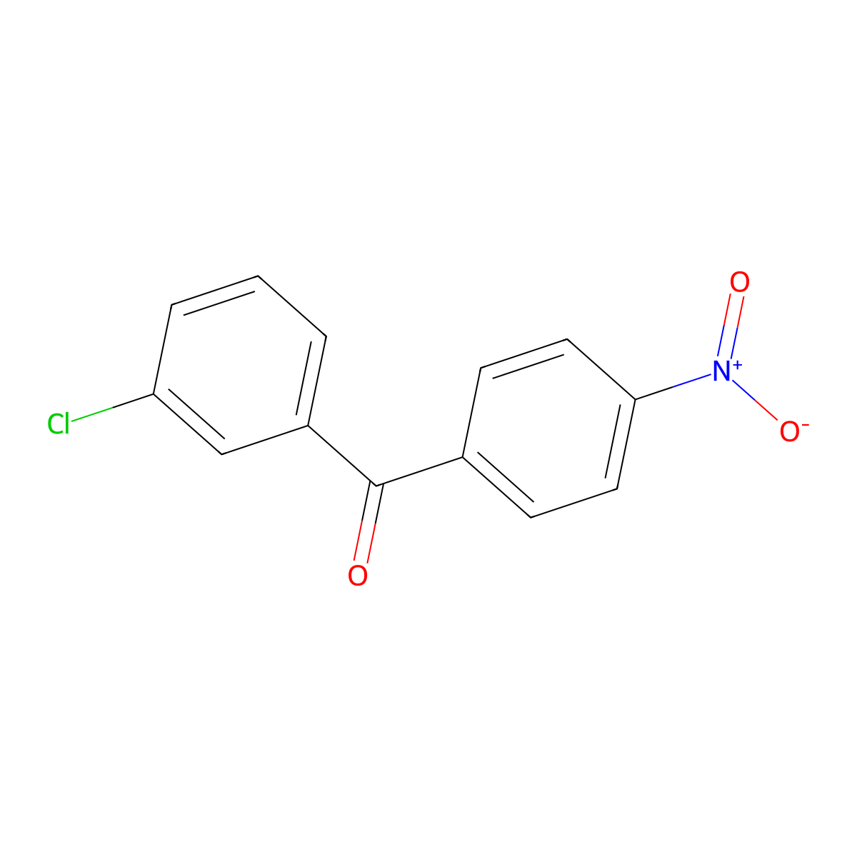 3-Chloro-4'-nitrobenzophenone molecular structure, CAS 131822-44-1