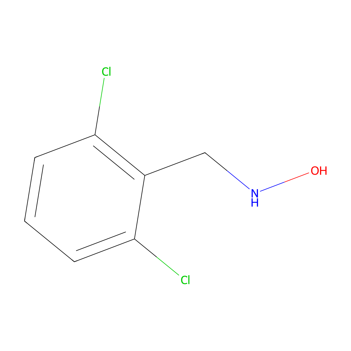 N-[(2,6-dichlorophenyl)methyl]hydroxylamine molecular structure, CAS 1318244-66-4