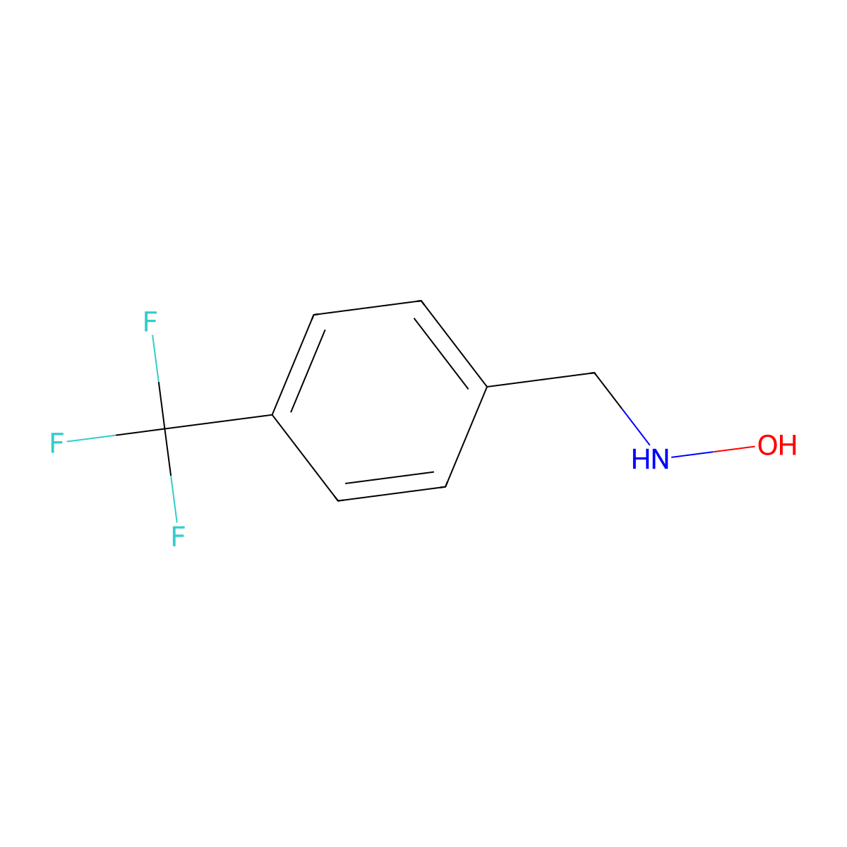 N-{[4-(trifluoromethyl)phenyl]methyl}hydroxylamine molecular structure, CAS 1318245-25-8
