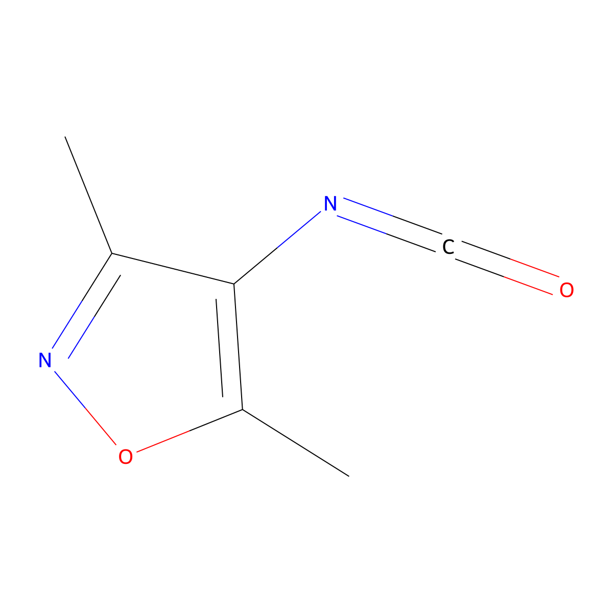 3,5-Dimethylisoxazole-4-isocyanate molecular structure, CAS 131825-41-7