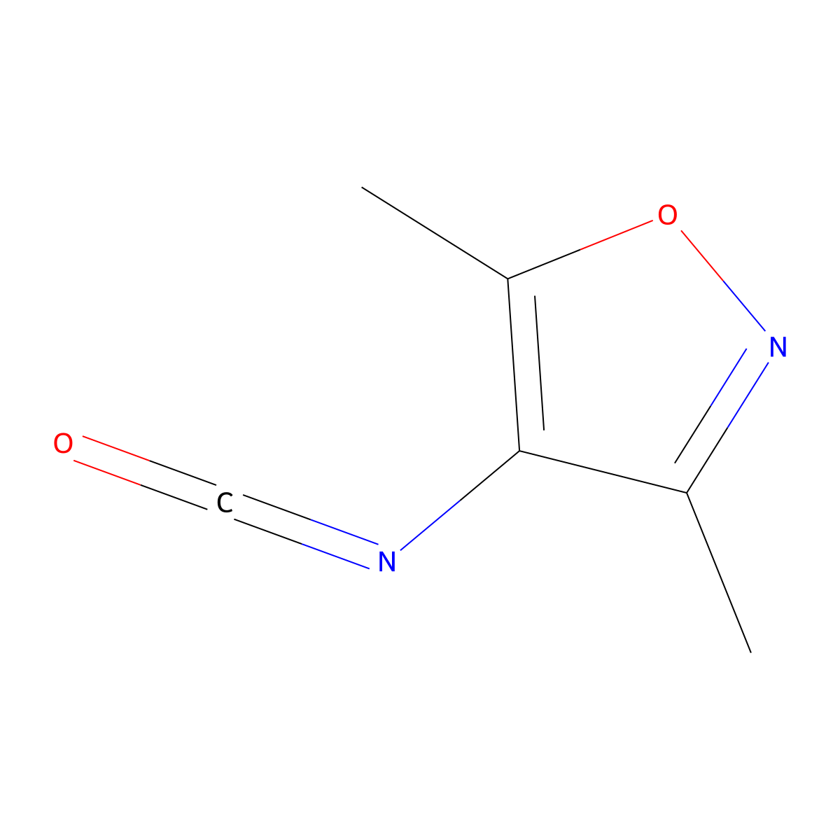 3,5-Dimethylisoxazole-4-isocyanate molecular structure, CAS 131825-41-7