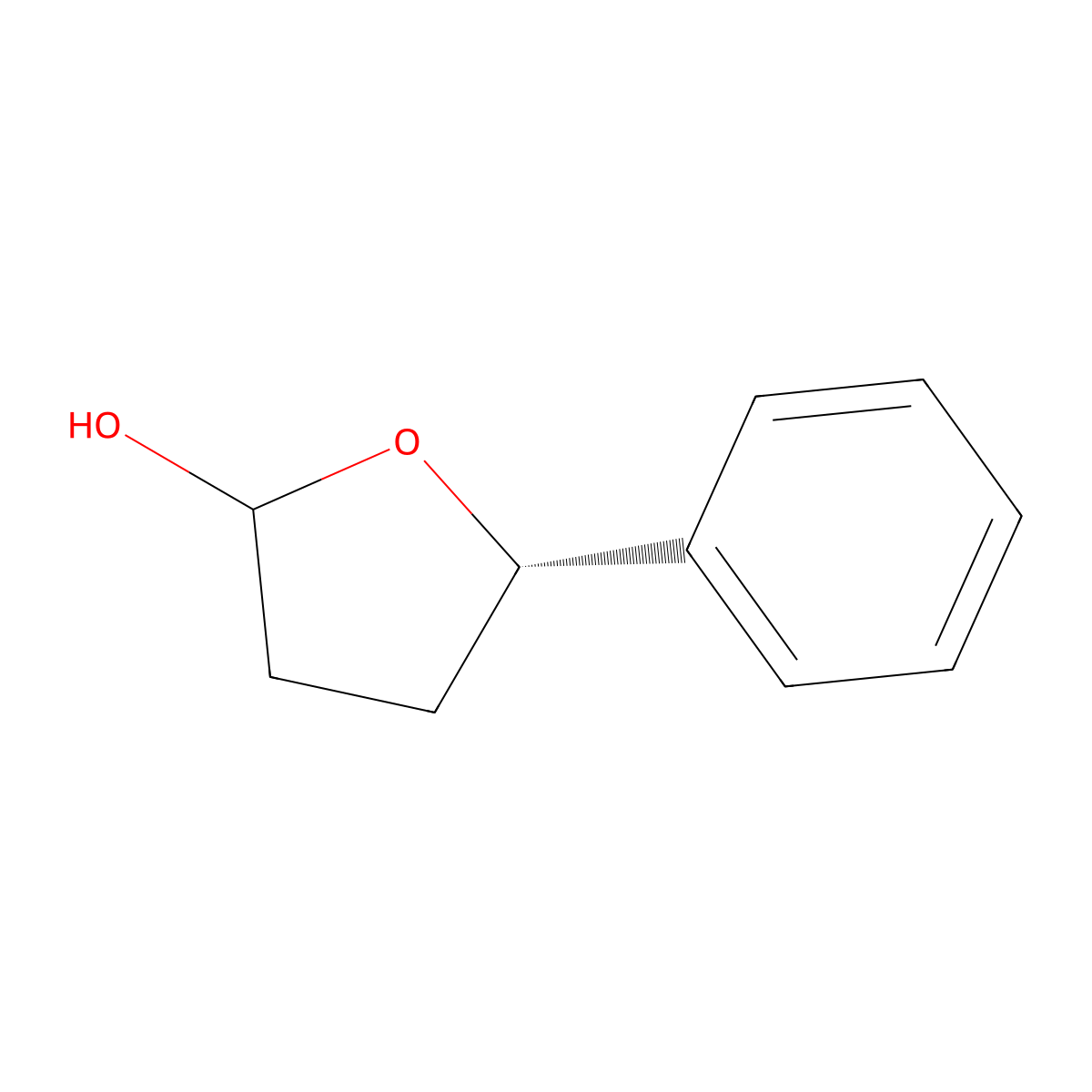 (5S)-5-Phenyltetrahydrofuran-2-ol molecular structure, CAS 1318254-30-6