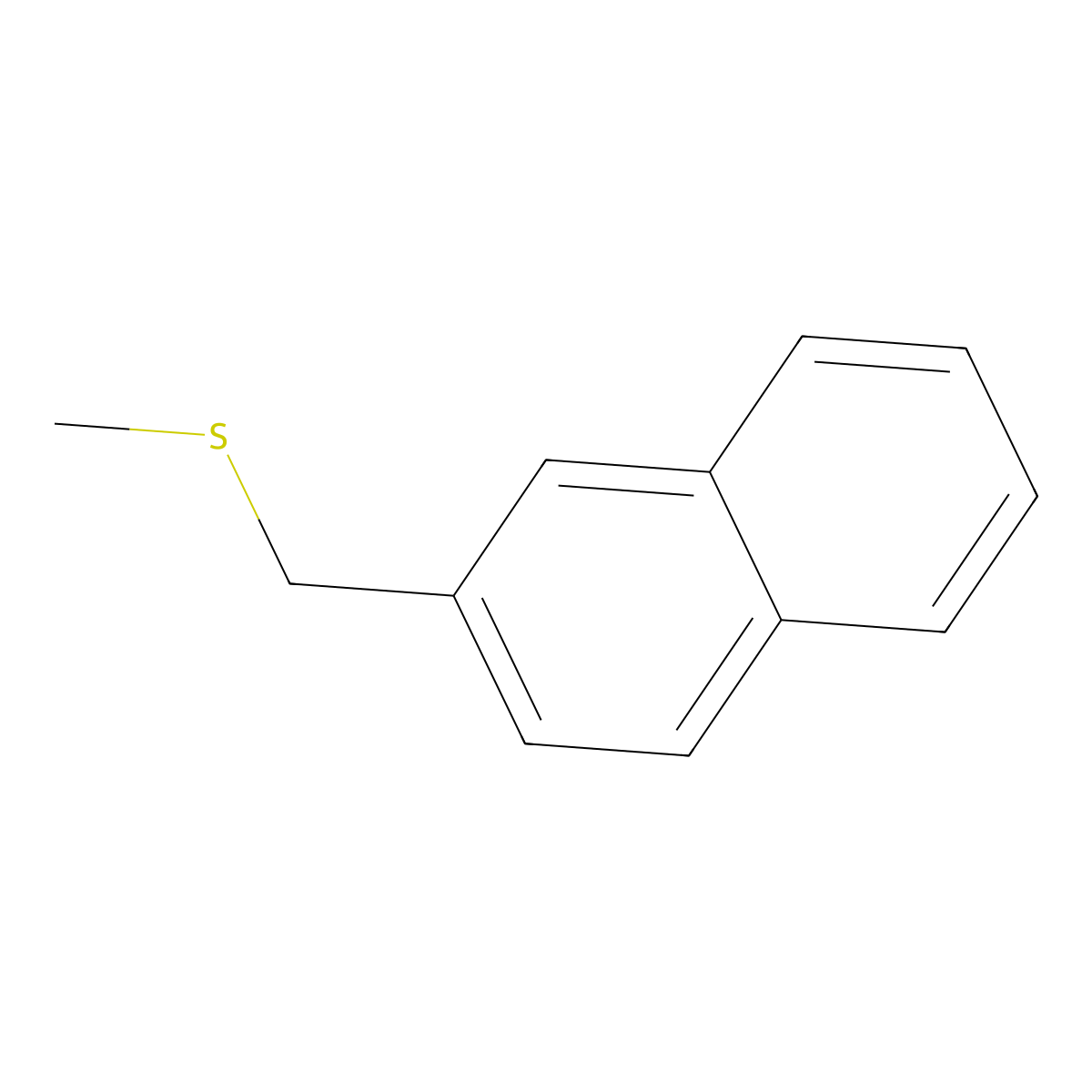 Methyl 2-naphthylmethyl sulfide molecular structure, CAS 13183-61-4