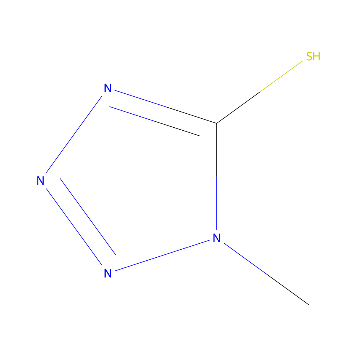 1-methyltetrazole-5-thiol molecular structure, CAS 13183-79-4