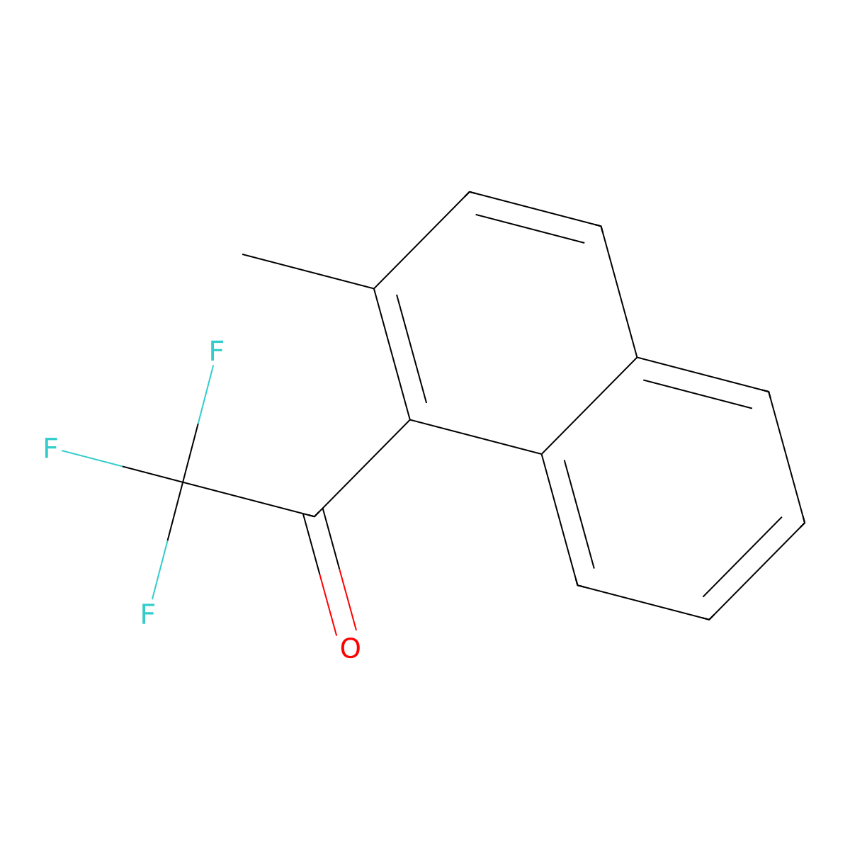 2,2,2-Trifluoro-1-(2-methylnaphthalen-1-yl)ethan-1-one molecular structure, CAS 131831-98-6