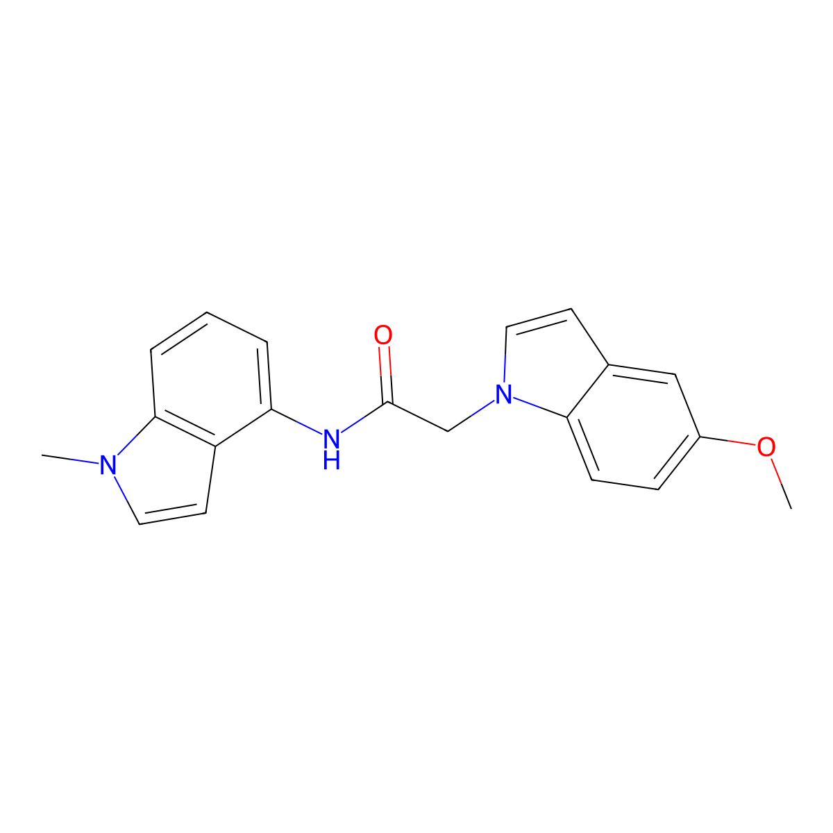 2-(5-methoxy-1H-indol-1-yl)-N-(1-methyl-1H-indol-4-yl)acetamide molecular structure, CAS 1318355-69-9