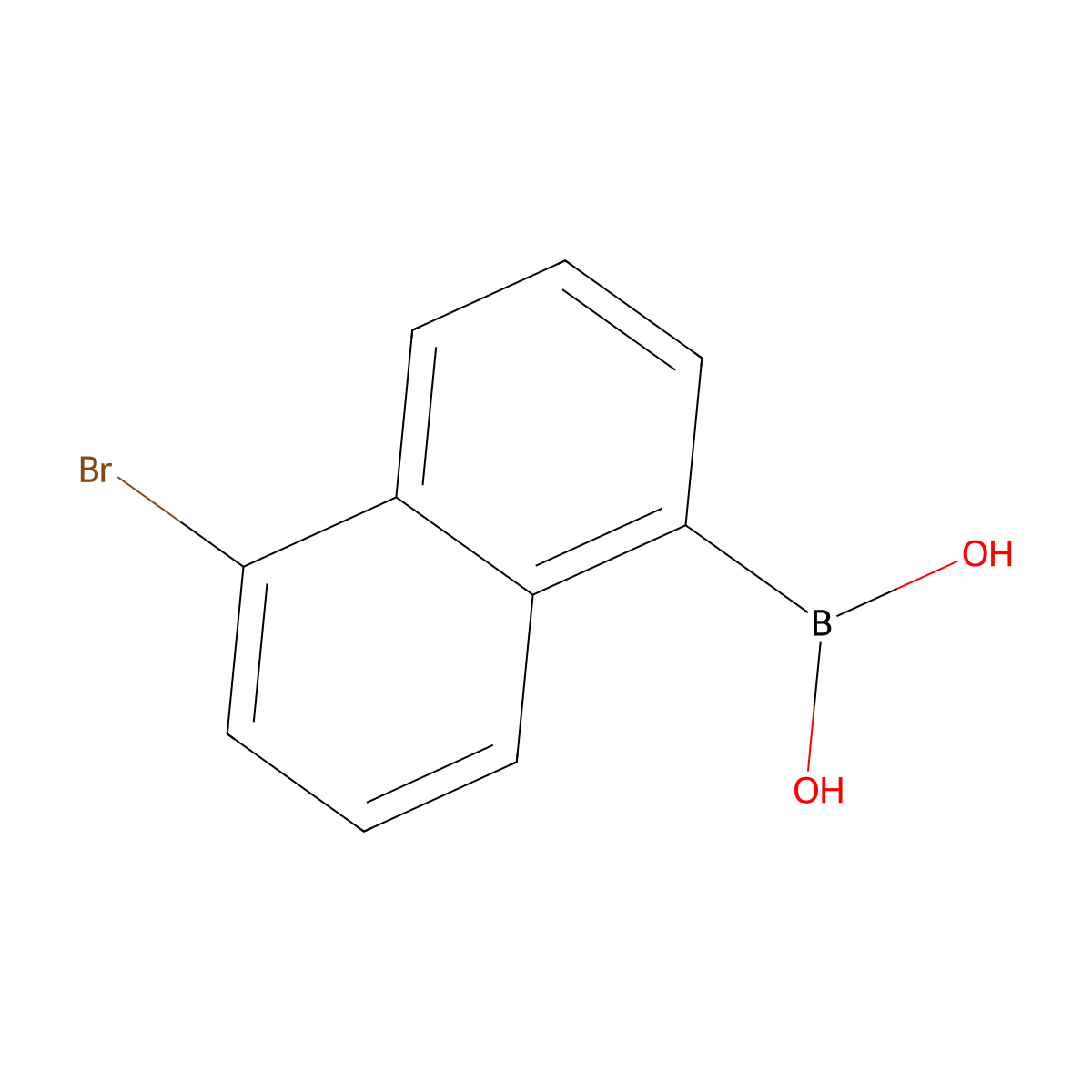 (5-Bromonaphthalen-1-yl)boronic acid molecular structure, CAS 131838-19-2
