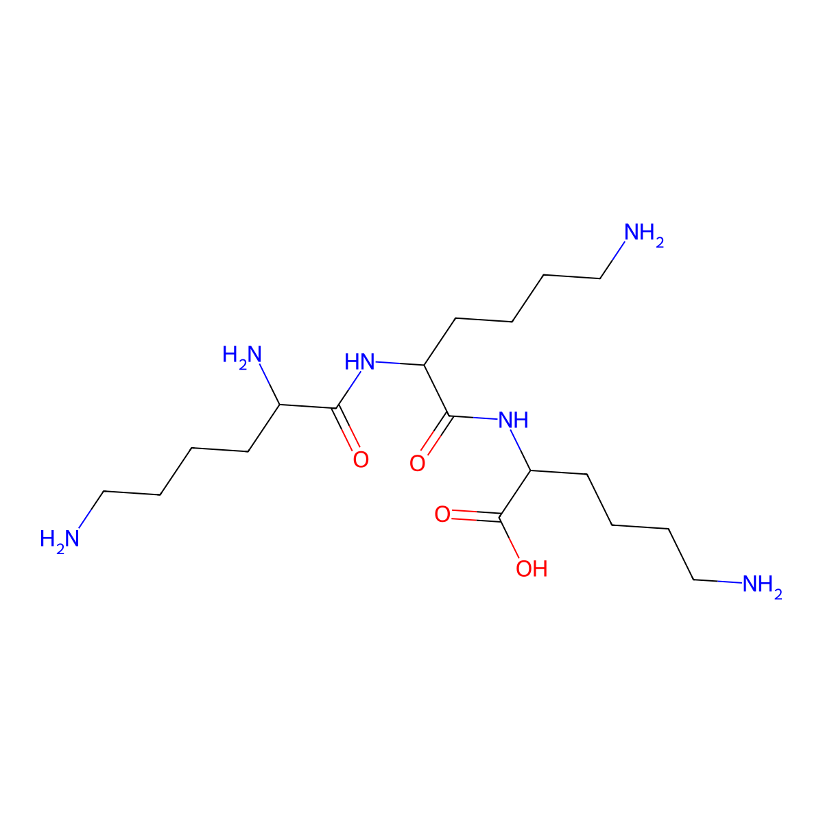 Lysyllysyllysine molecular structure, CAS 13184-14-0