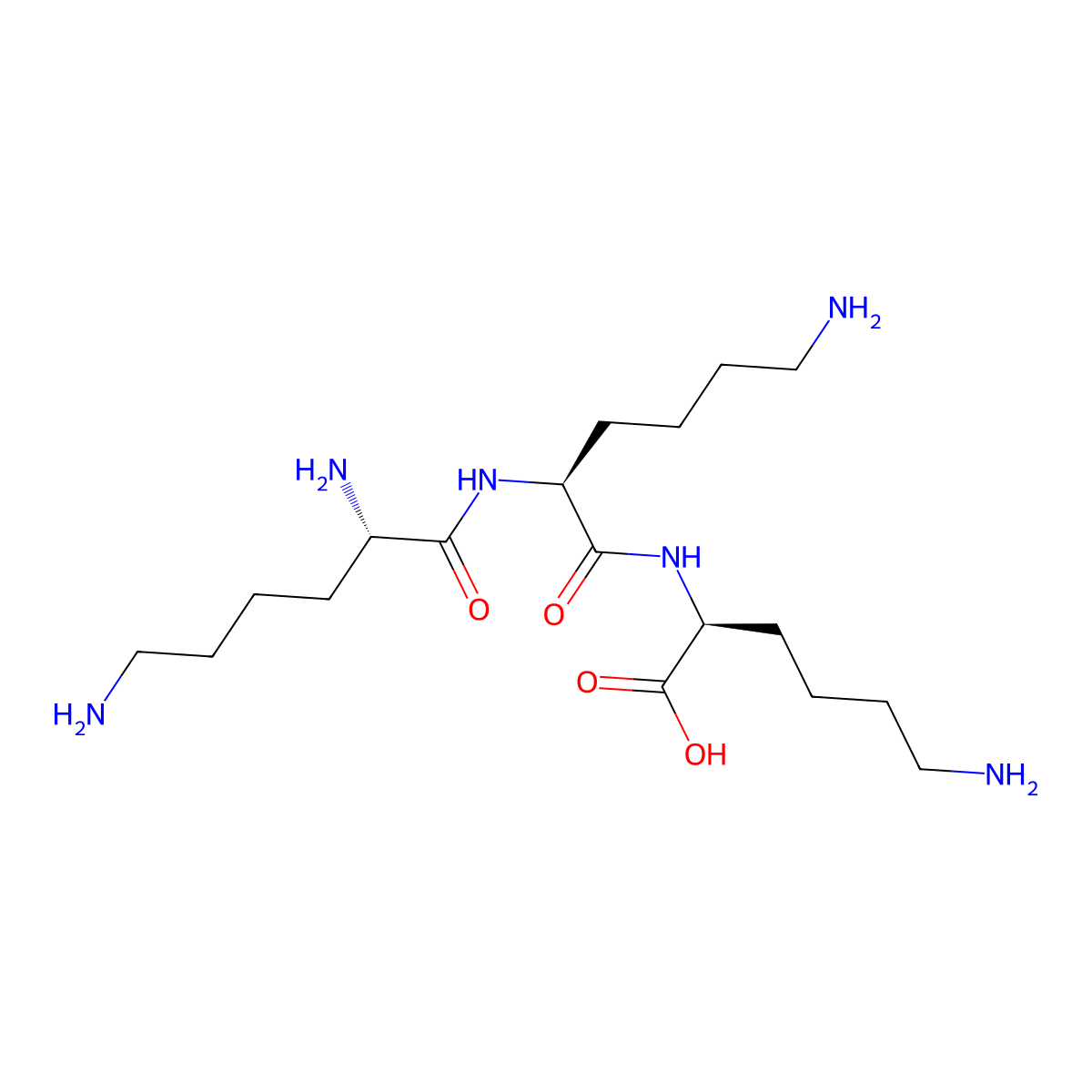 Lysyllysyllysine molecular structure, CAS 13184-14-0