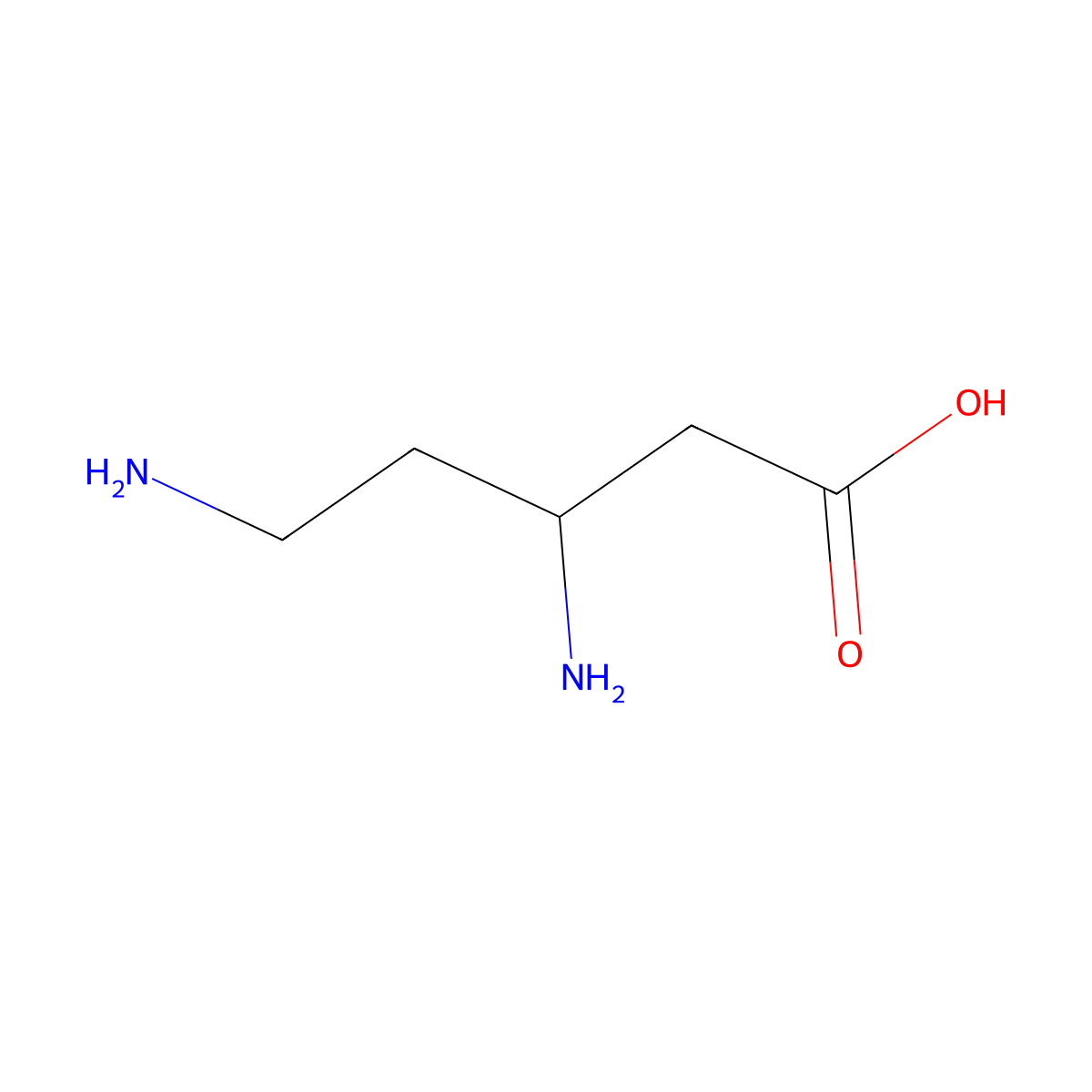 (S)-3,5-Diaminopentanoic acid molecular structure, CAS 13184-43-5