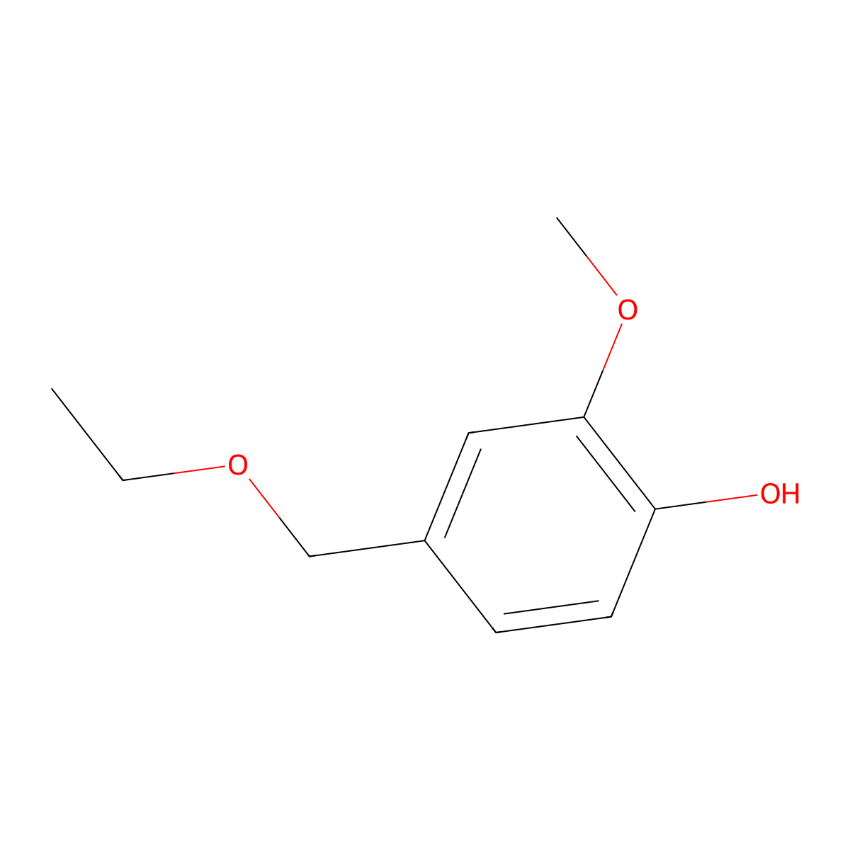 Vanillyl ethyl ether molecular structure, CAS 13184-86-6