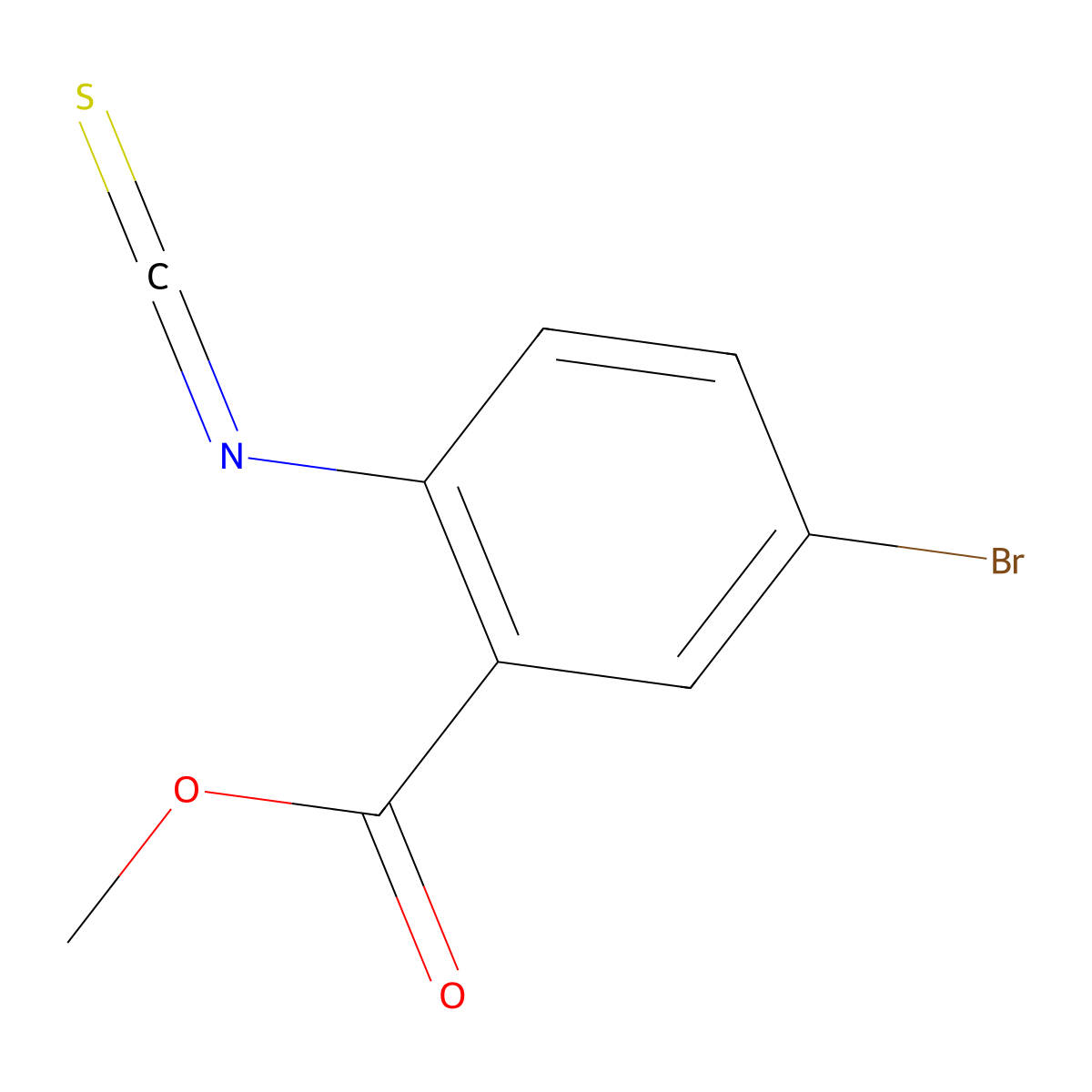 Methyl 5-bromo-2-isothiocyanatobenzoate molecular structure, CAS 131842-27-8