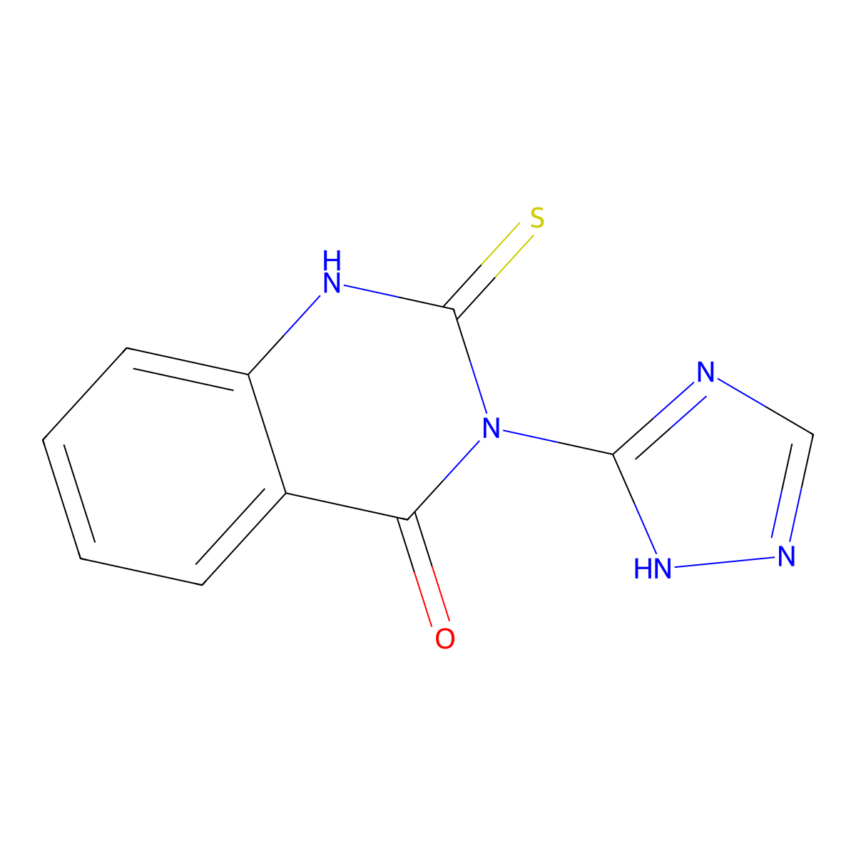 2-sulfanyl-3-(4H-1,2,4-triazol-3-yl)-3,4-dihydroquinazolin-4-one molecular structure, CAS 131842-34-7